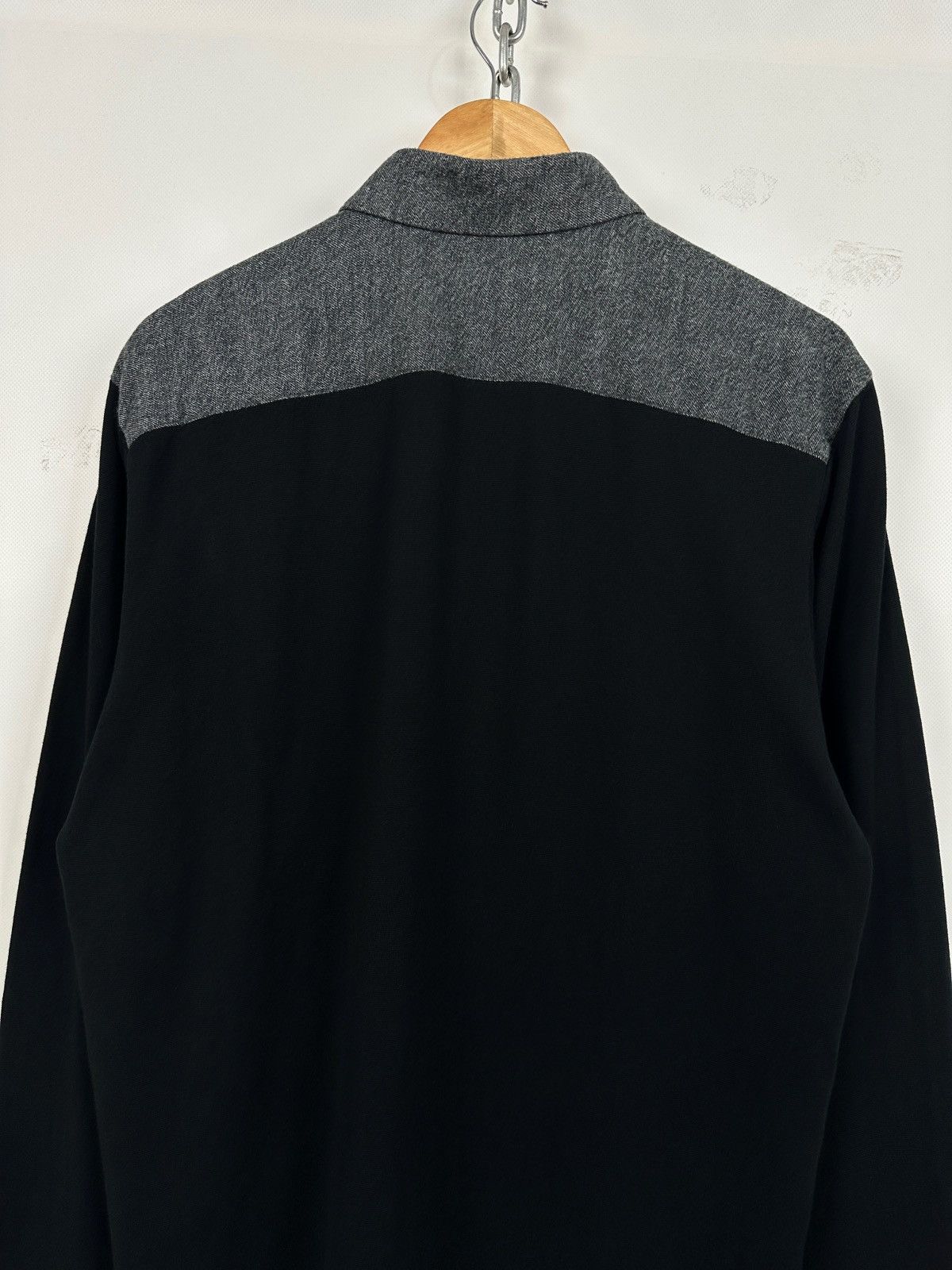Issey Miyake Issey Miyake Men Black/Gray Long Sleeve Button Up Shirt Size US XL / EU 56 / 4 - 13 Thumbnail