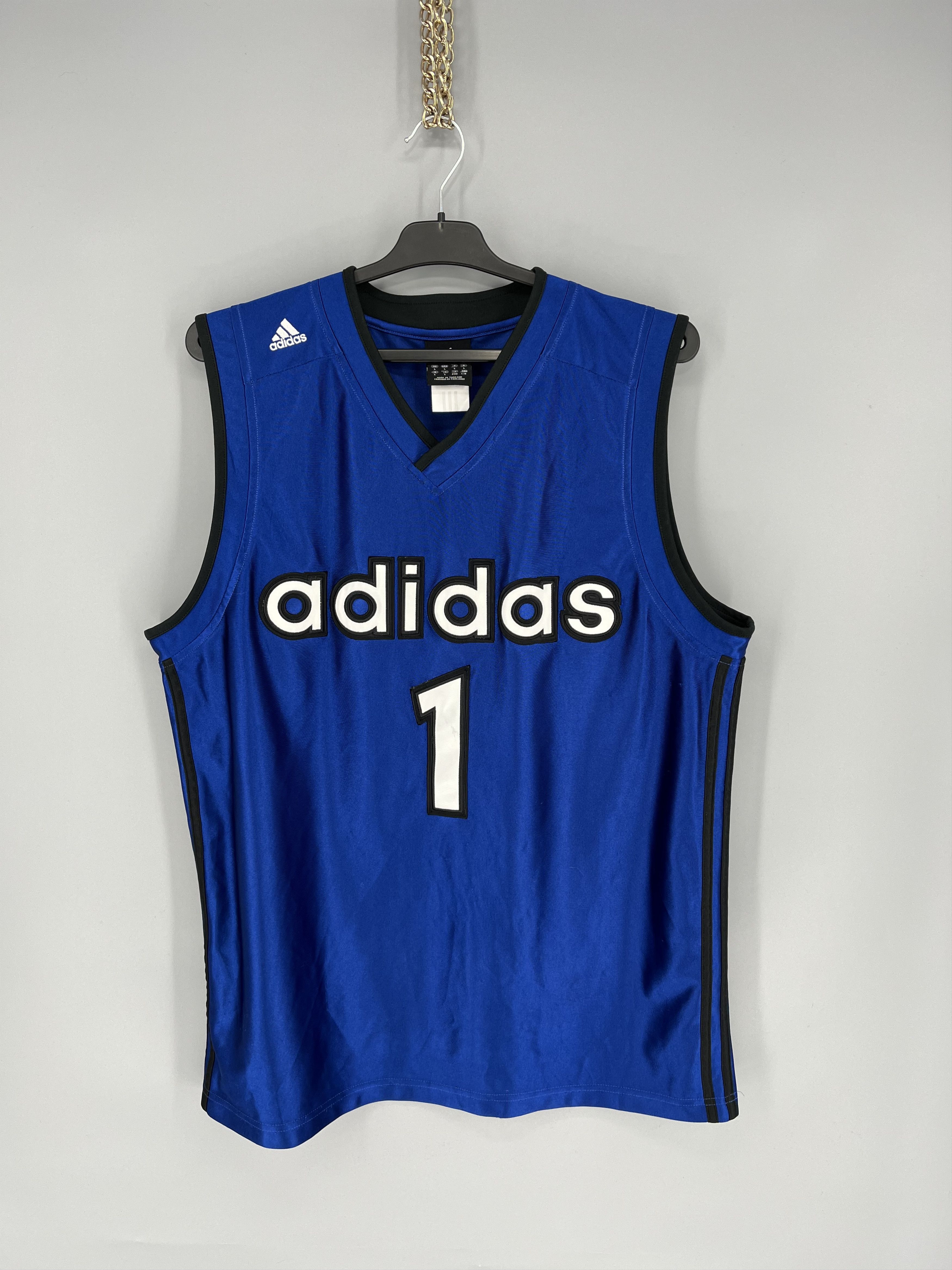 Adidas Adidas Vintage 90s Jersey Number One Basketball Rare Item Size US L / EU 52-54 / 3 - 1 Thumbnail