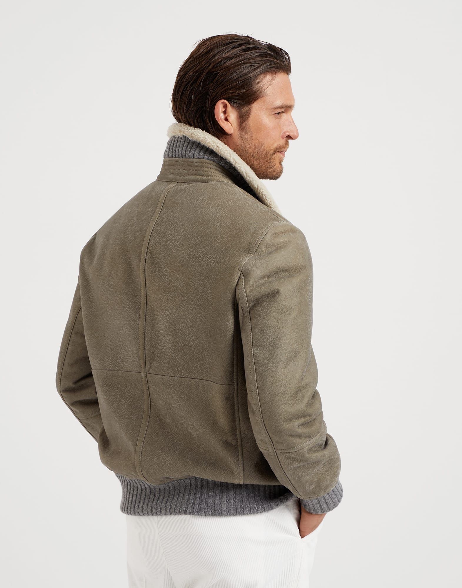 Brunello Cucinelli o1w1db11025 Fur Jacket in Dark Green Size US L / EU 52-54 / 3 - 4 Thumbnail