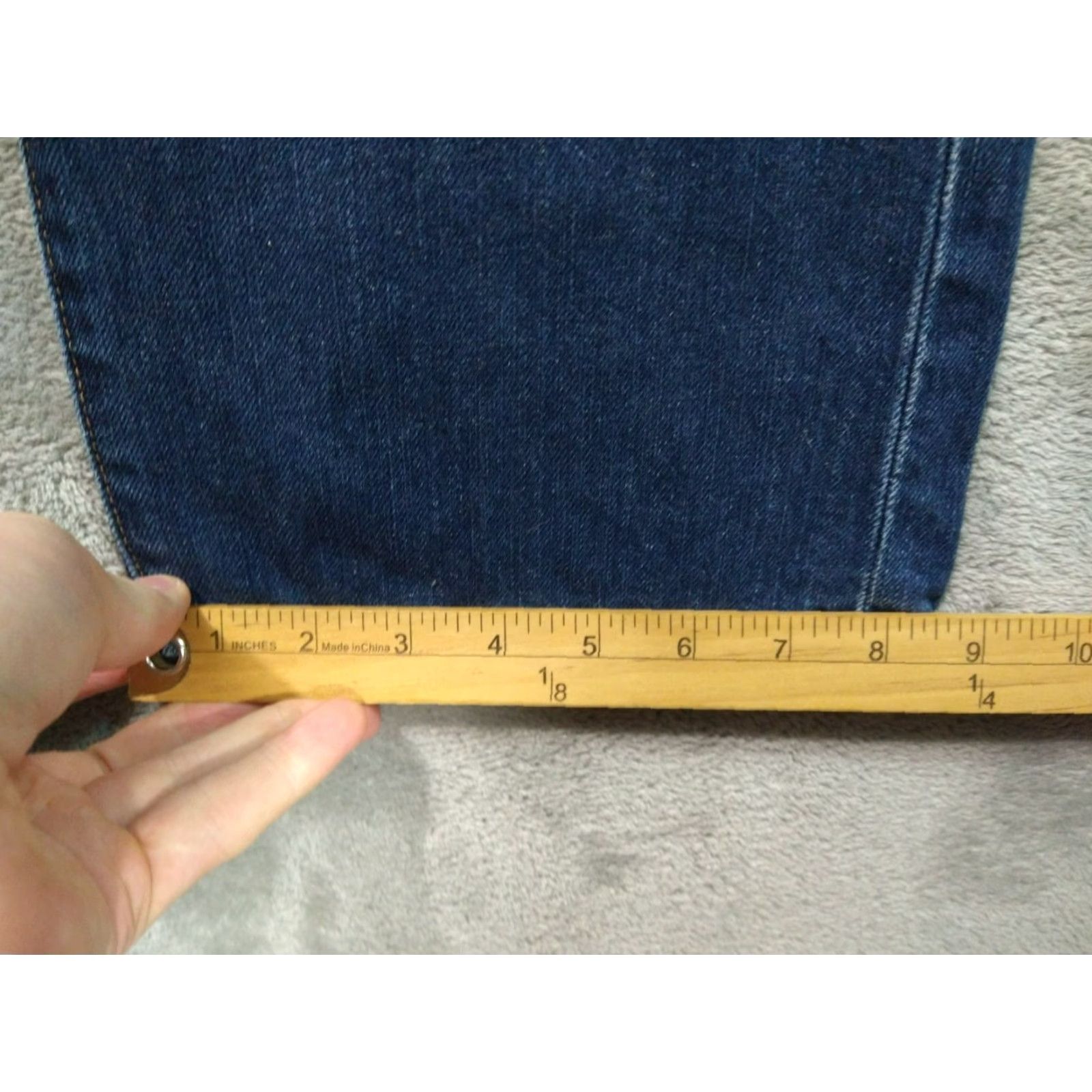 J.Crew J Crew Jeans Mens 36x34 Blue Denim Slim Straight Leg Mid Rise Dark Wash Size US 36 / EU 52 - 6 Thumbnail
