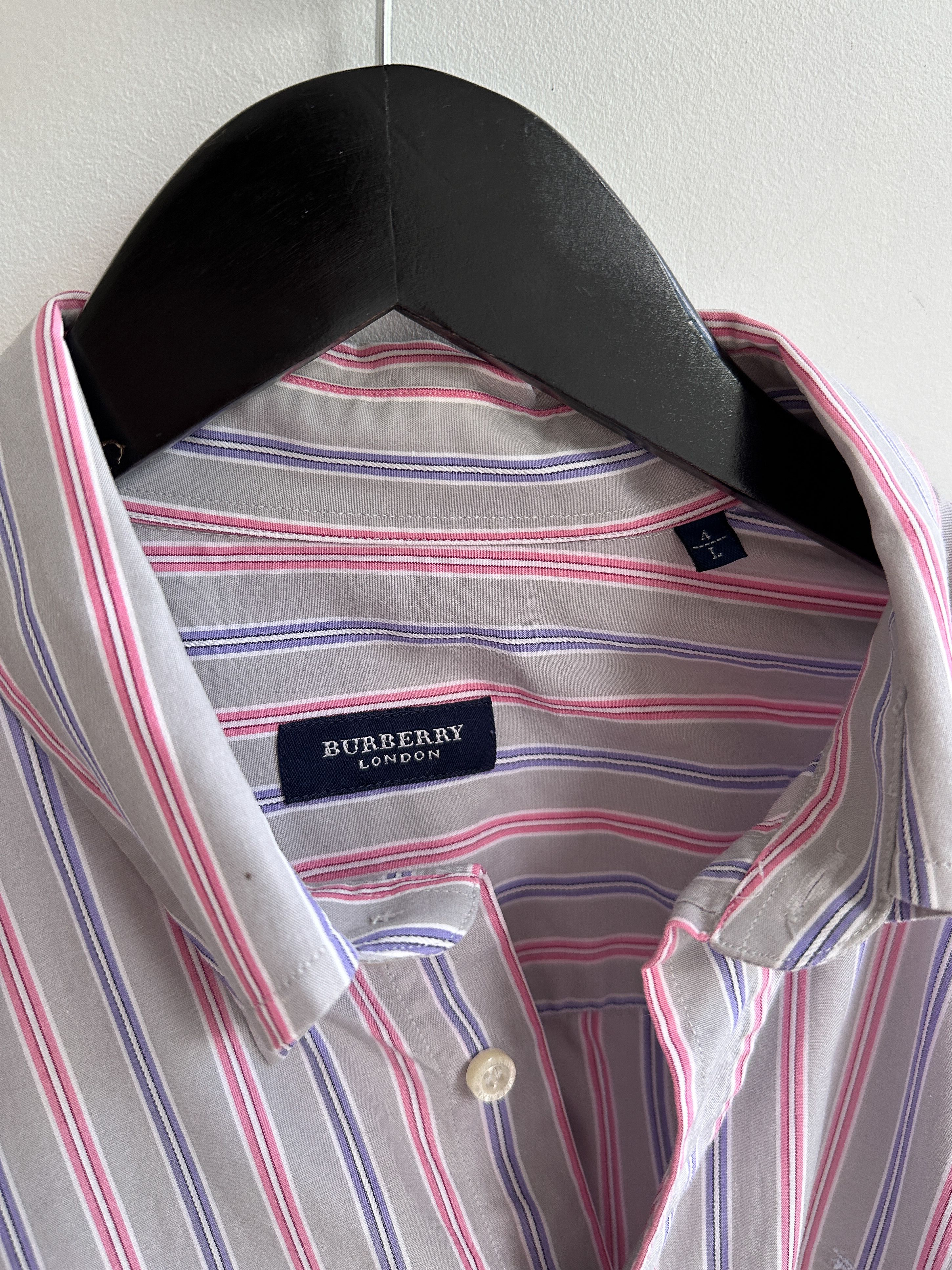 Burberry Vintage Burberry Striped Shirt Size US L / EU 52-54 / 3 - 8 Thumbnail