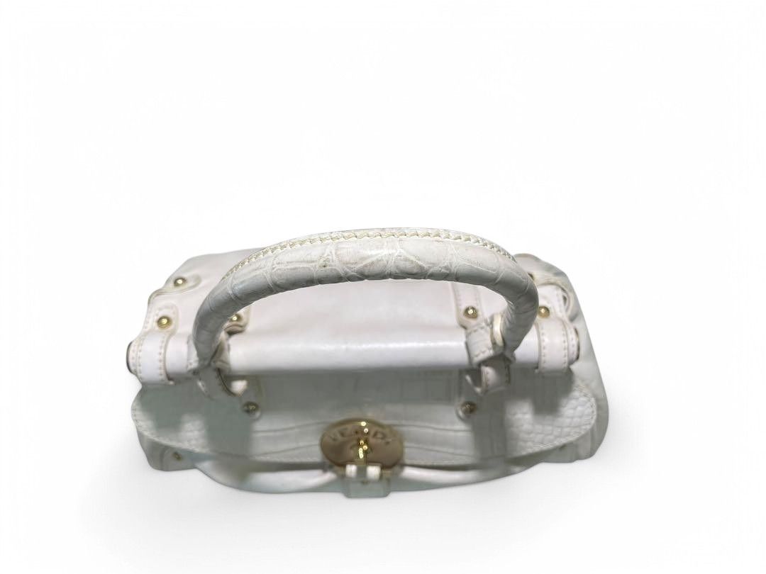 Fendi Fendi - Selleria White Leather Handbag Shoulder Bag Charm Size ONE SIZE - 6 Thumbnail