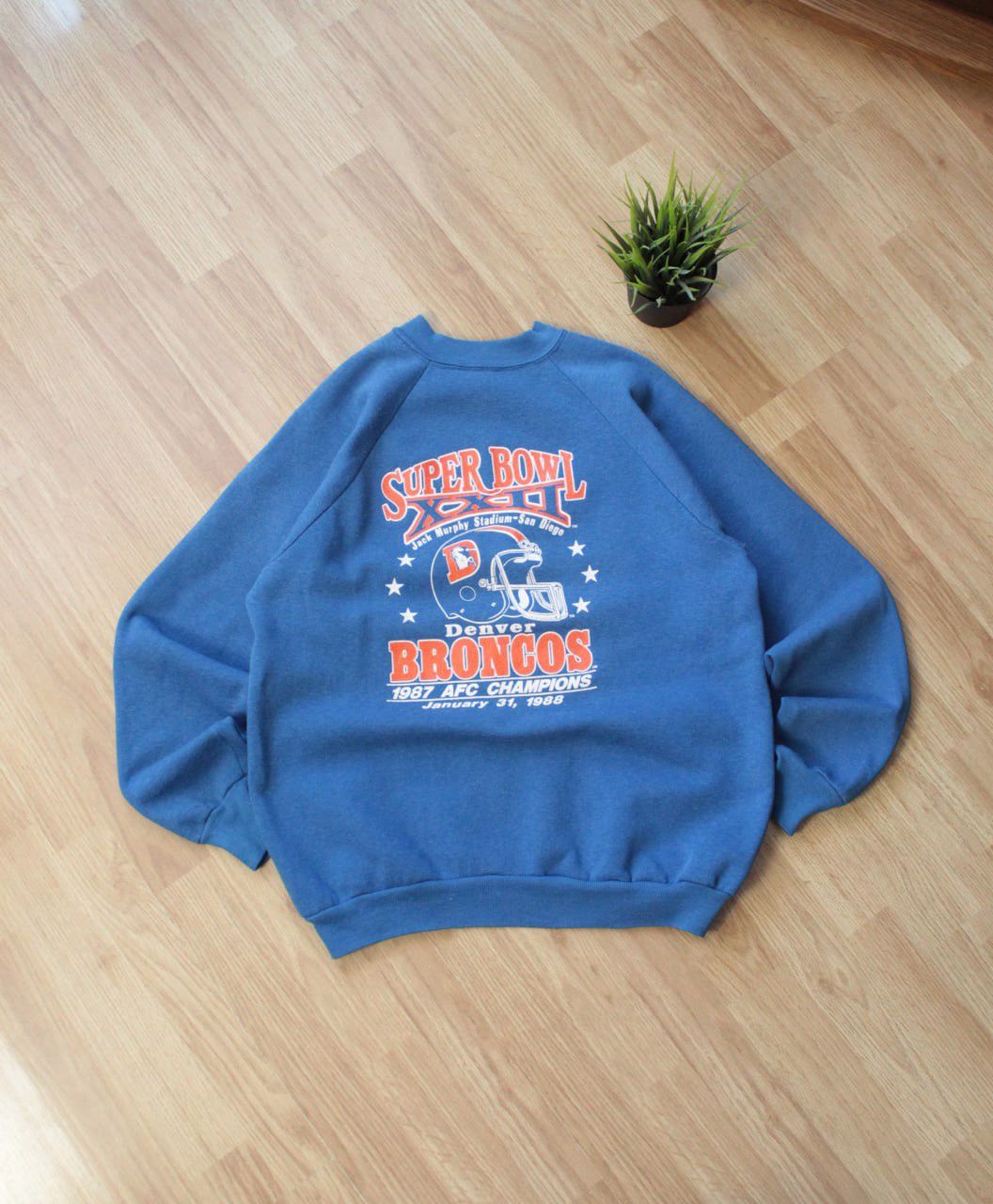 NFL 🔥 Vintage 90s NFL Denver Broncos Navy Sweatshirt Size US M / EU 48-50 / 2 - 1 Thumbnail