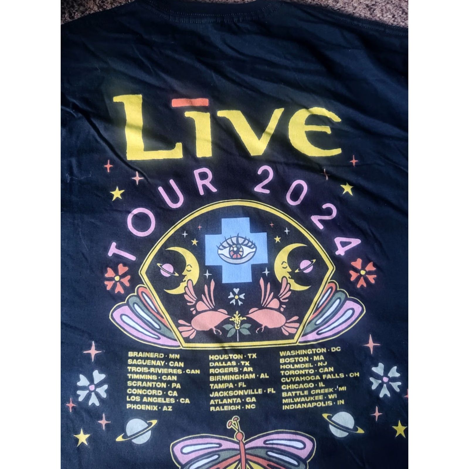 Vintage Live Tour 2024 World Tour XXL Black T-Shirt Mens Size US XXL / EU 58 / 5 - 2 Thumbnail