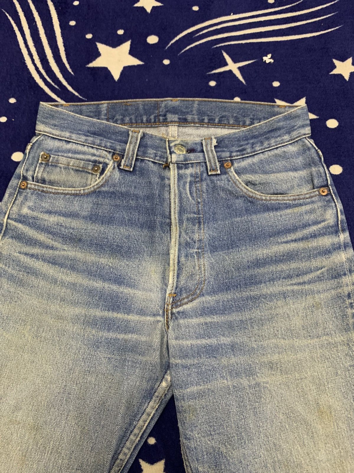 Levi's Vintage Clothing Levi’s 501 USA Vintage Denim Jeans — Altered & Distressed Size US 27 - 3 Thumbnail