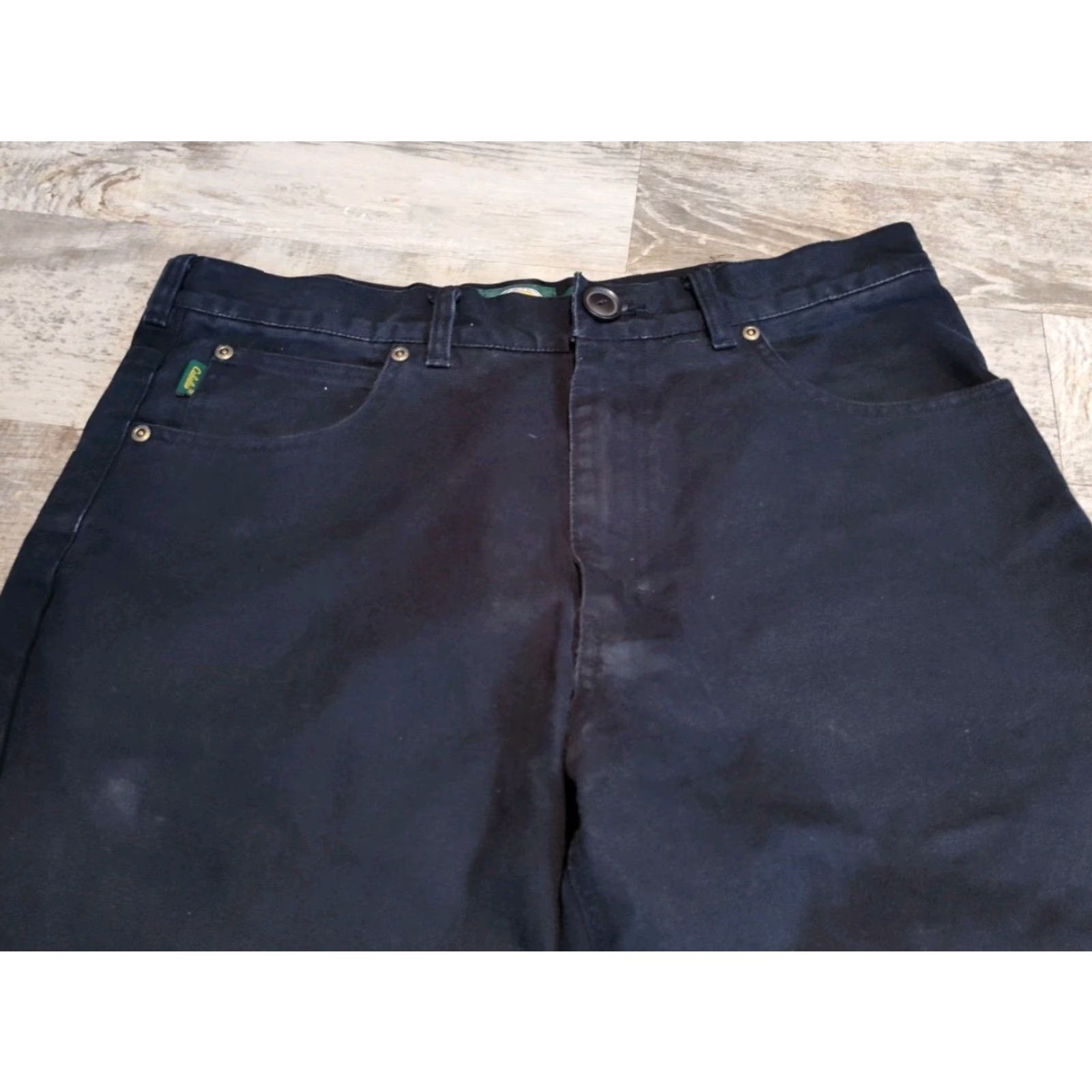 Vintage Vintage Cabela's Men's Workwear Pants 34x30 Canvas Heavy Cotton 5-Pocket Straight Leg Black Size US 34 / EU 50 - 3 Thumbnail