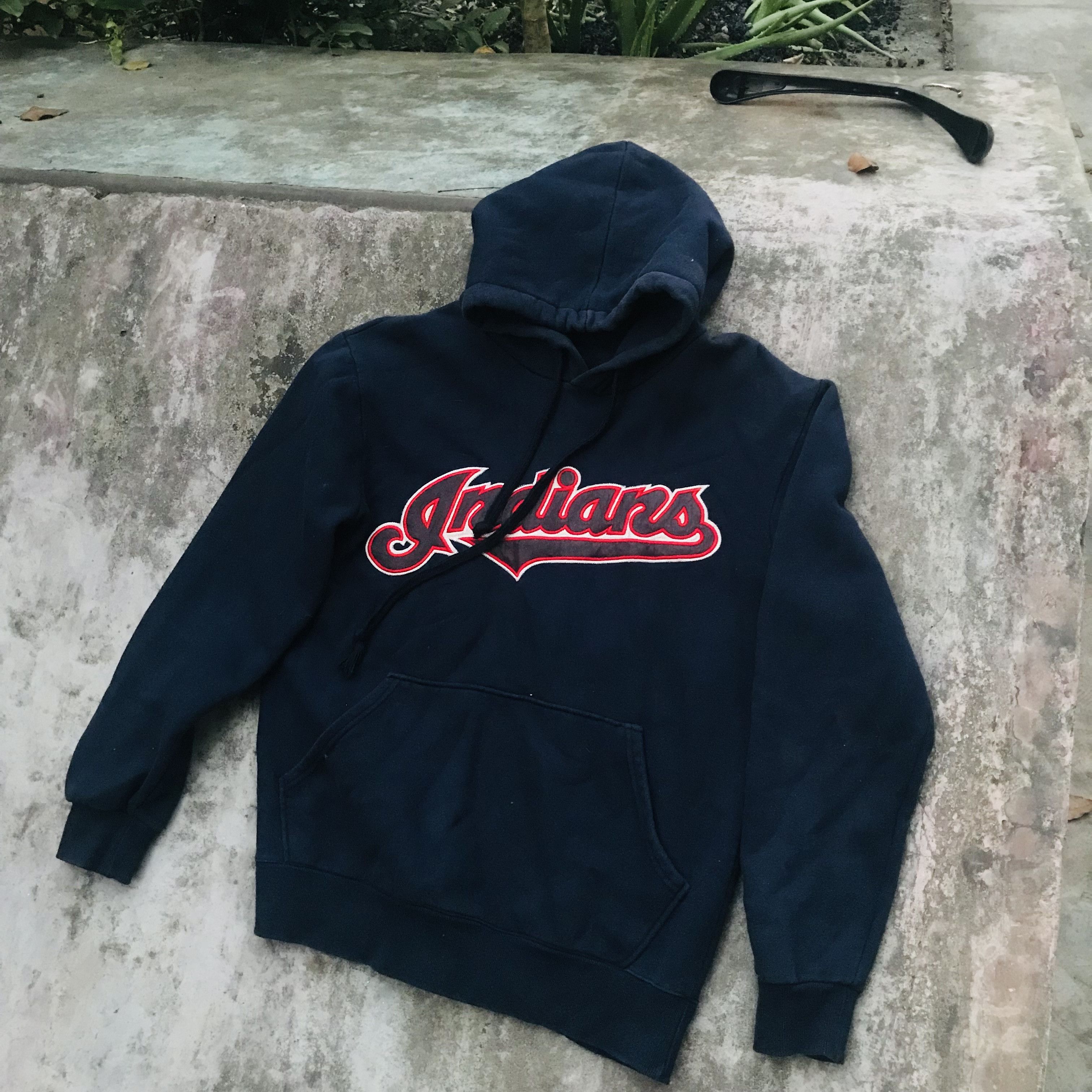 Vintage Indians Leather Patch Hoodie
