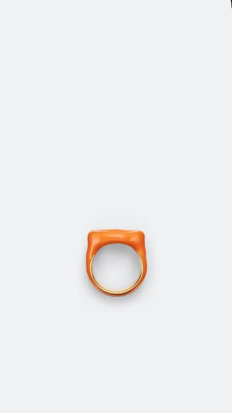 Bottega Veneta o1n1vont0425 Size: 11 / Seal Ring in Orange Size ONE SIZE - 1 Preview