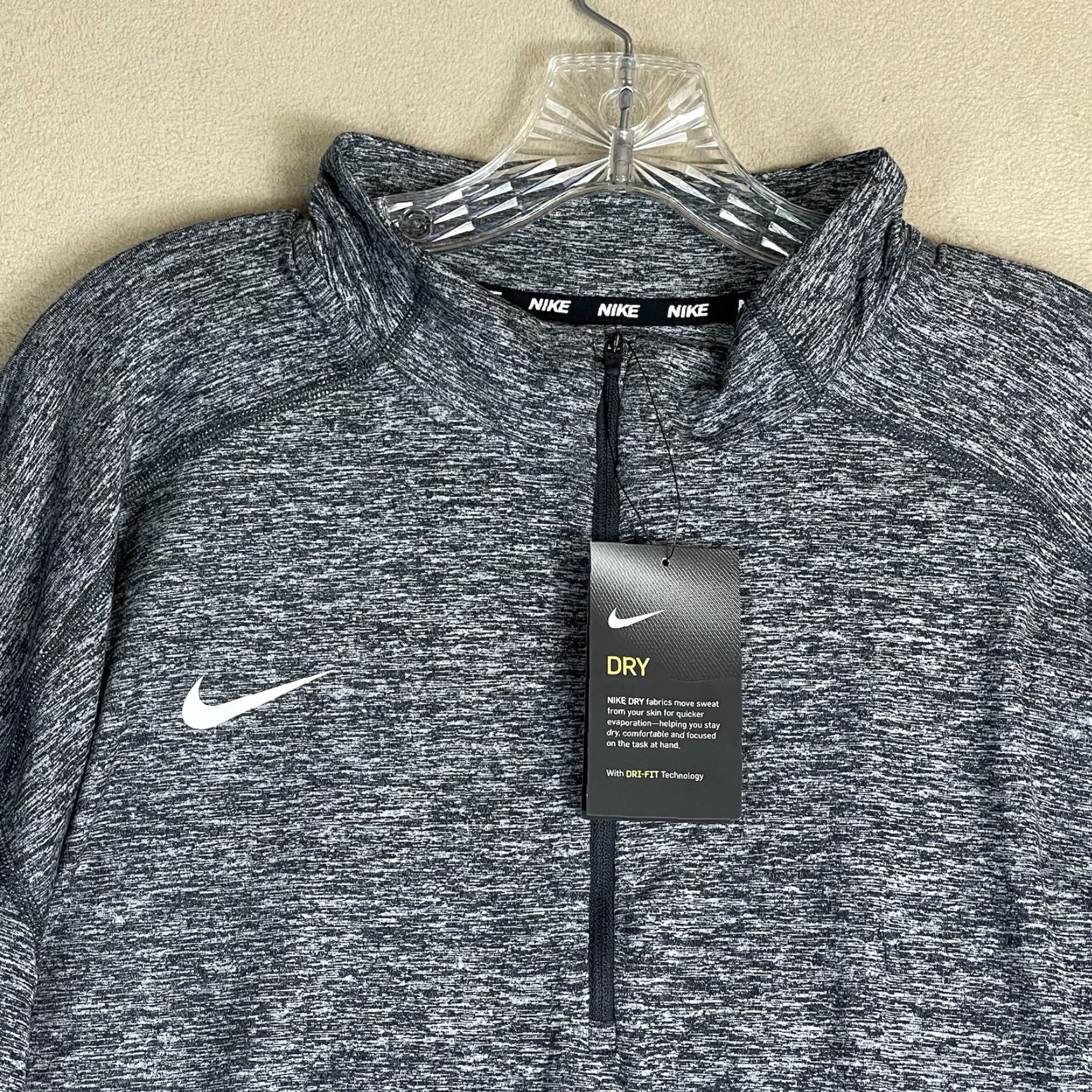 Nike Nike Element Shirt Mens XXL Gray DrY Fit 1/4 Zip Long Sleeve Performance Top Size US XXL / EU 58 / 5 - 2 Thumbnail