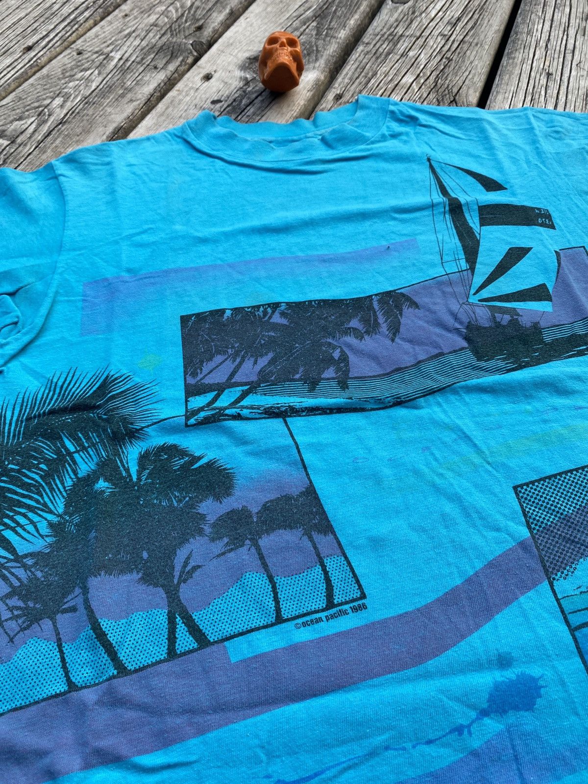 Ocean Pacific × Vintage 80s Ocean Pacific surf art shirt sz M Size US M / EU 48-50 / 2 - 2 Thumbnail