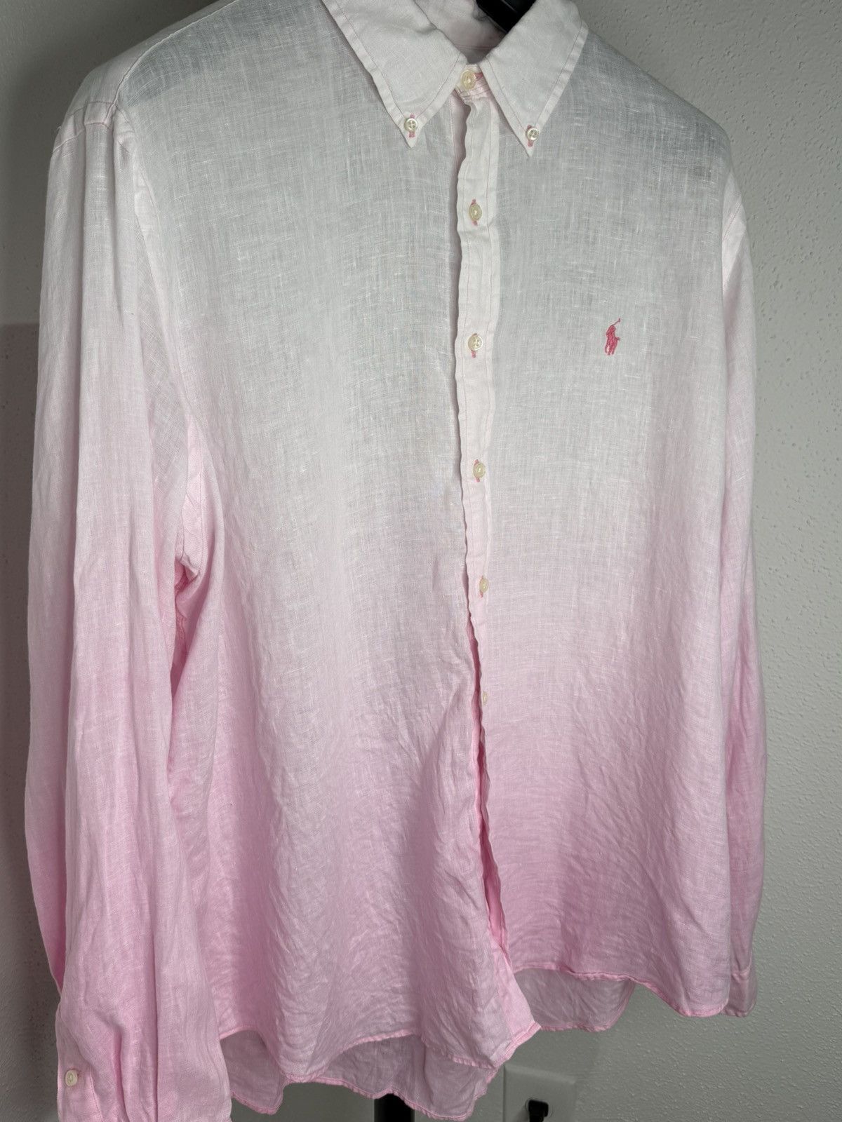 Polo Ralph Lauren Polo Ralph Lauren Linen Shirt Pink Size US XXL / EU 58 / 5 - 3 Thumbnail