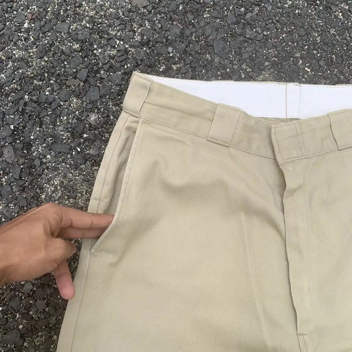Dickies × Vintage VINTAGE DICKIES TROUSERS KHAKI BLANK TALON MADE IN U.S.A Size US 31 - 4 Thumbnail