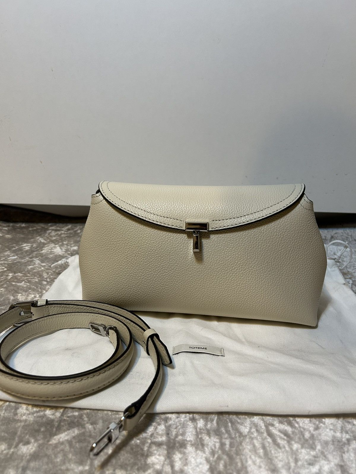 Toteme Totême T-Lock Clutch White Size ONE SIZE - 10 Thumbnail