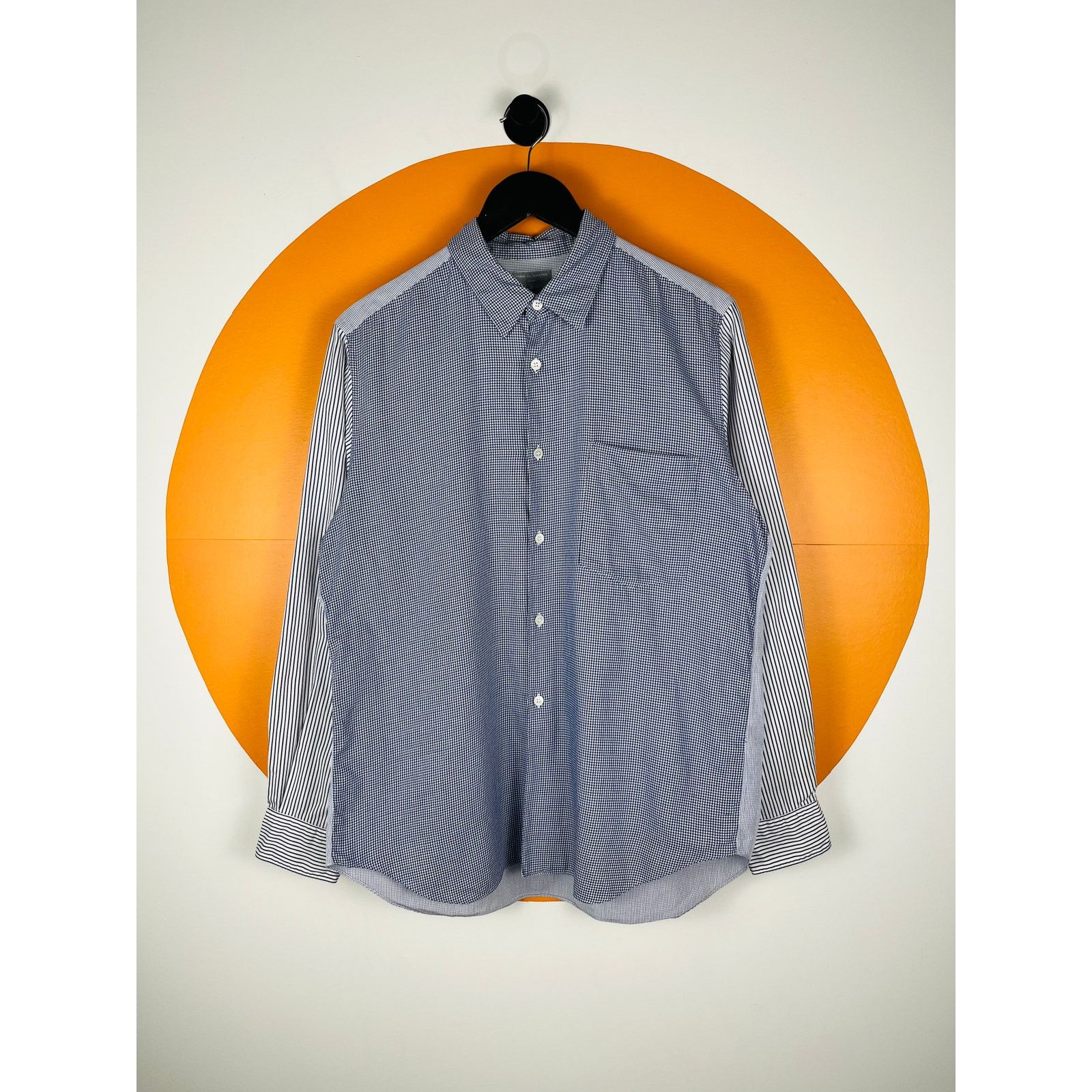 Comme des Garcons JUNYA WATANABE SS02 POEM BUTTON UP SHIRT BLUE