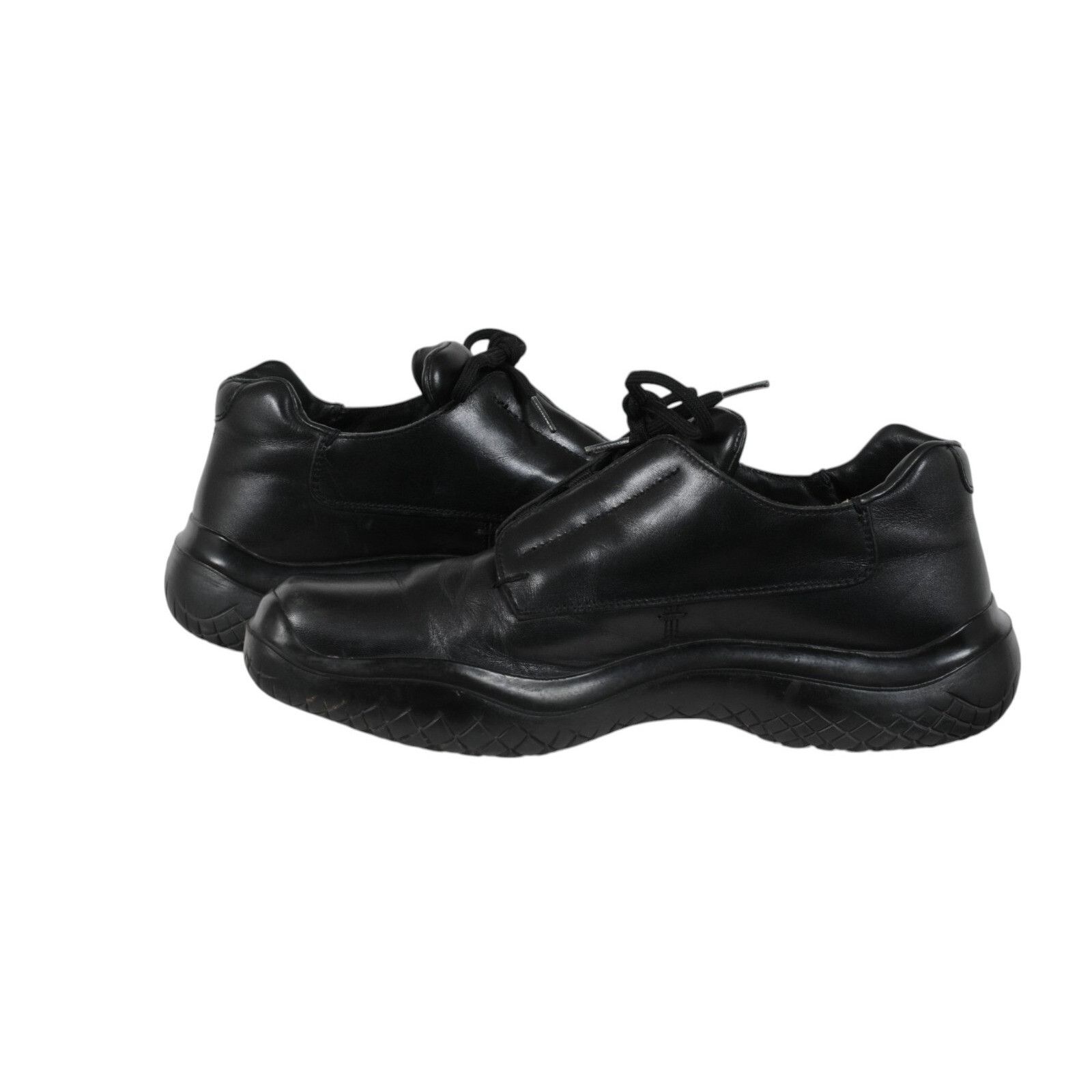Prada AW99 Vtg Chunky Derby Black Leather - 02552 Size US 10.5 / EU 43-44 - 10 Thumbnail