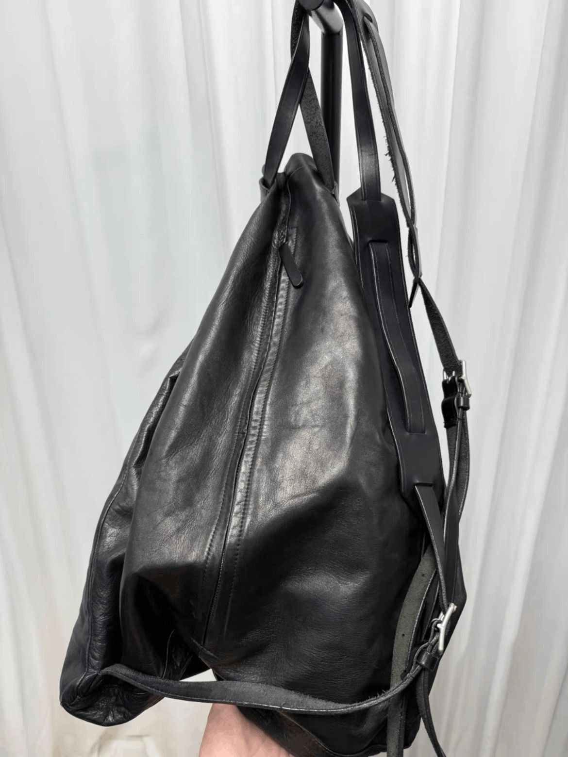 Yohji Yamamoto Yohji Yamamoto Pour Homme Horse Leather Backpack-2507 Size ONE SIZE - 3 Thumbnail