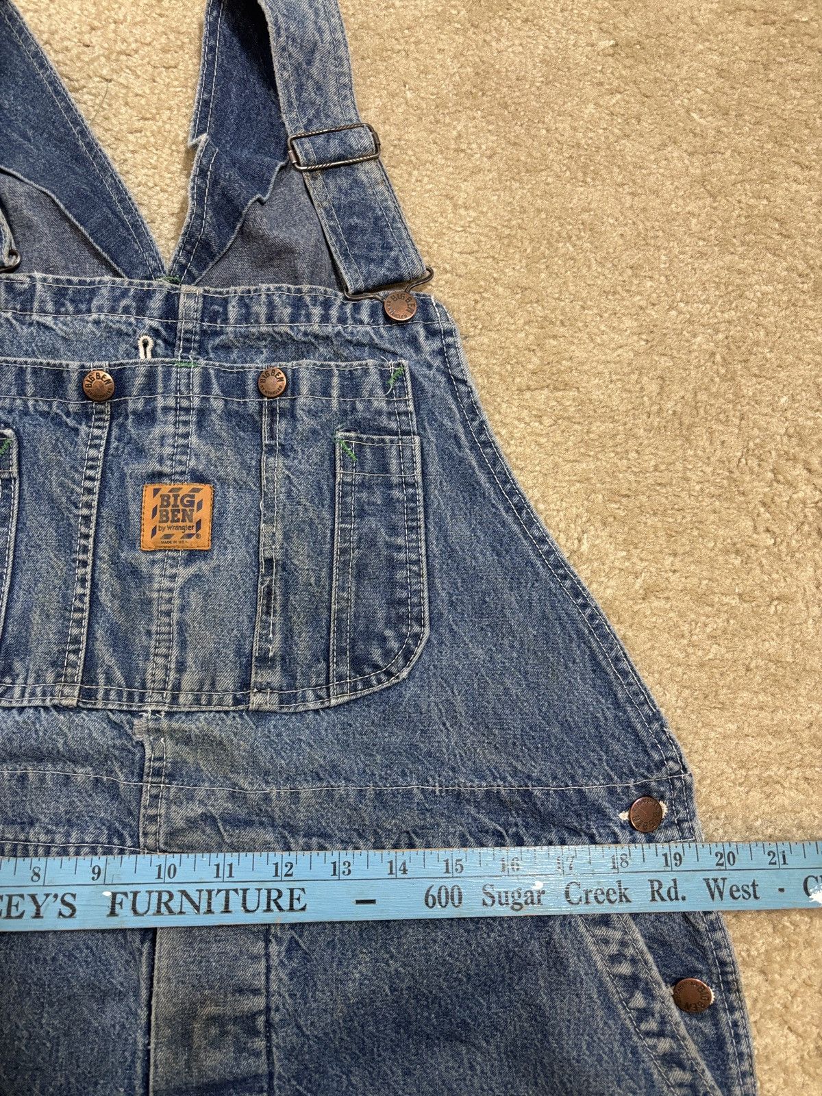 Wrangler Vtg Big Ben Wrangler Overalls Denim Workwear Distressed 38 Size US 38 / EU 54 - 7 Thumbnail
