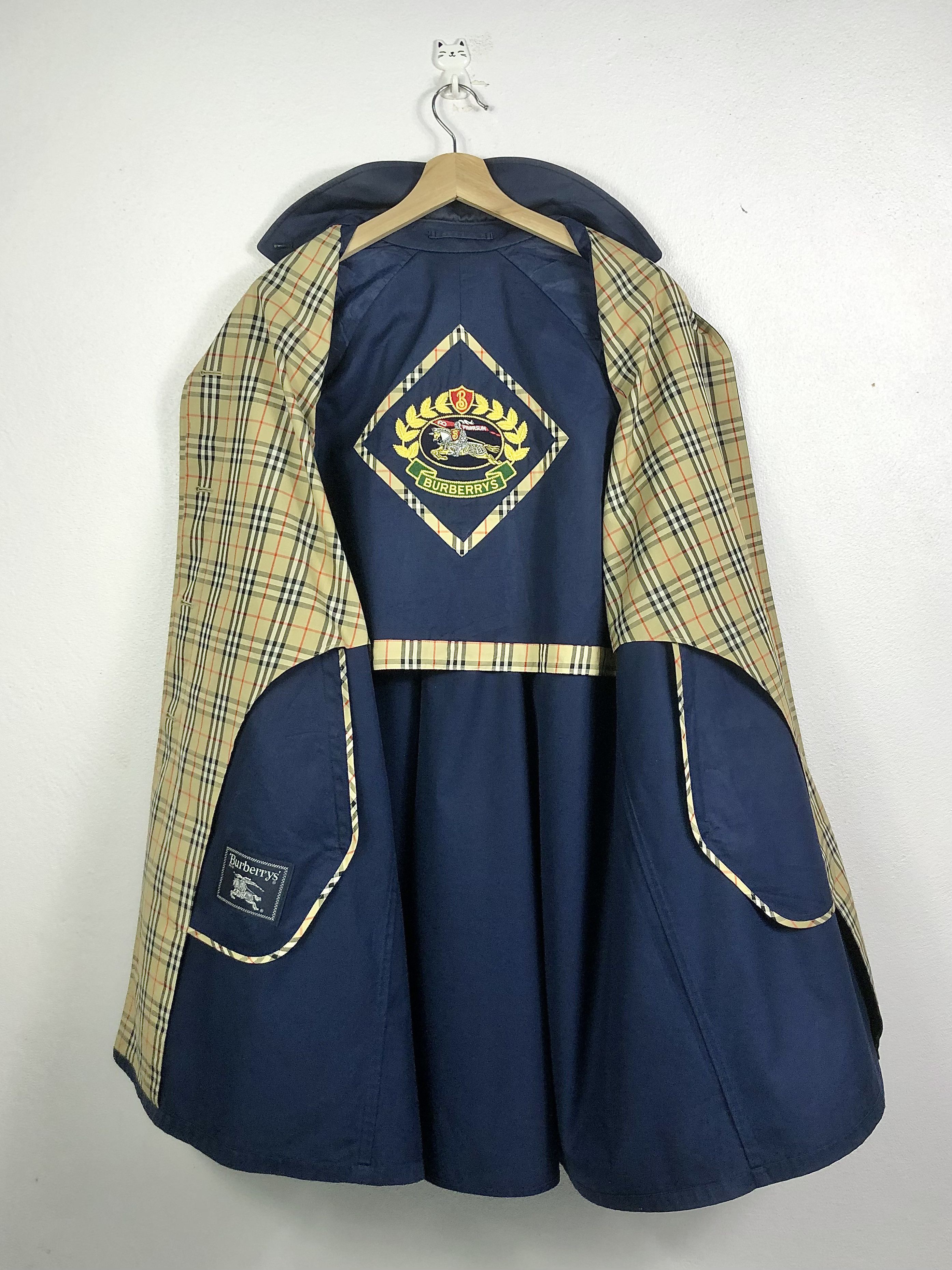 Burberry Prorsum Vintage Burberrys Nova Check Big Logo Trench Coat Jacket Size US M / EU 48-50 / 2 - 10 Thumbnail