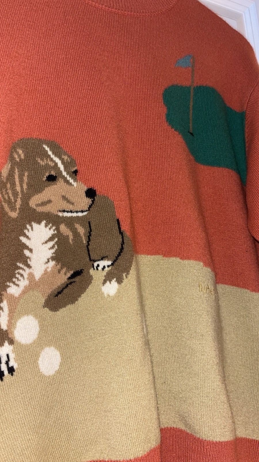 Burberry 90s Burberrys Golf Landscape Knit Jumper Size US S / EU 44-46 / 1 - 2 Thumbnail