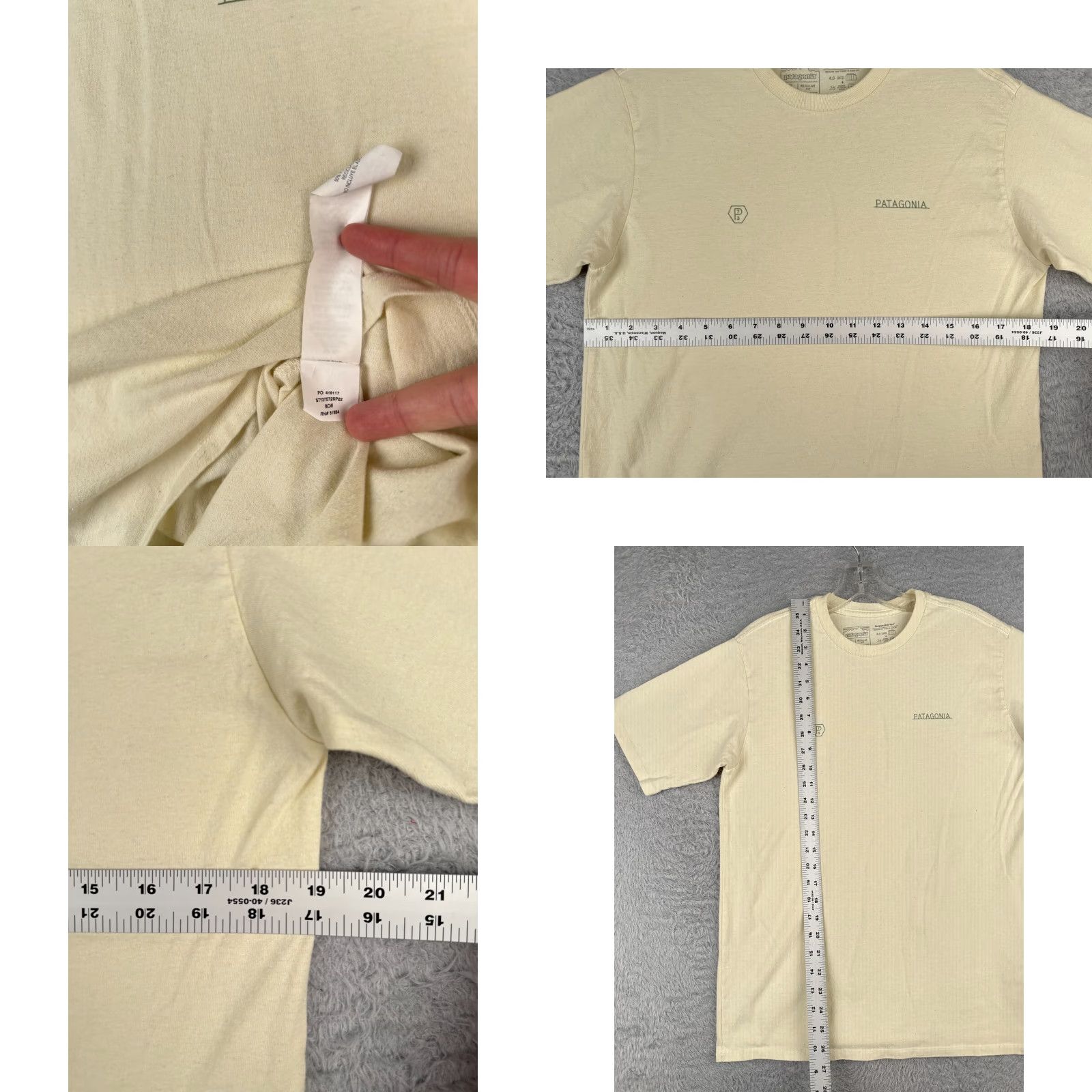 Patagonia Patagonia Shirt Men Small Yellow Forge Mark Responsibili-Tee Cotton Blend Size US S / EU 44-46 / 1 - 8 Thumbnail