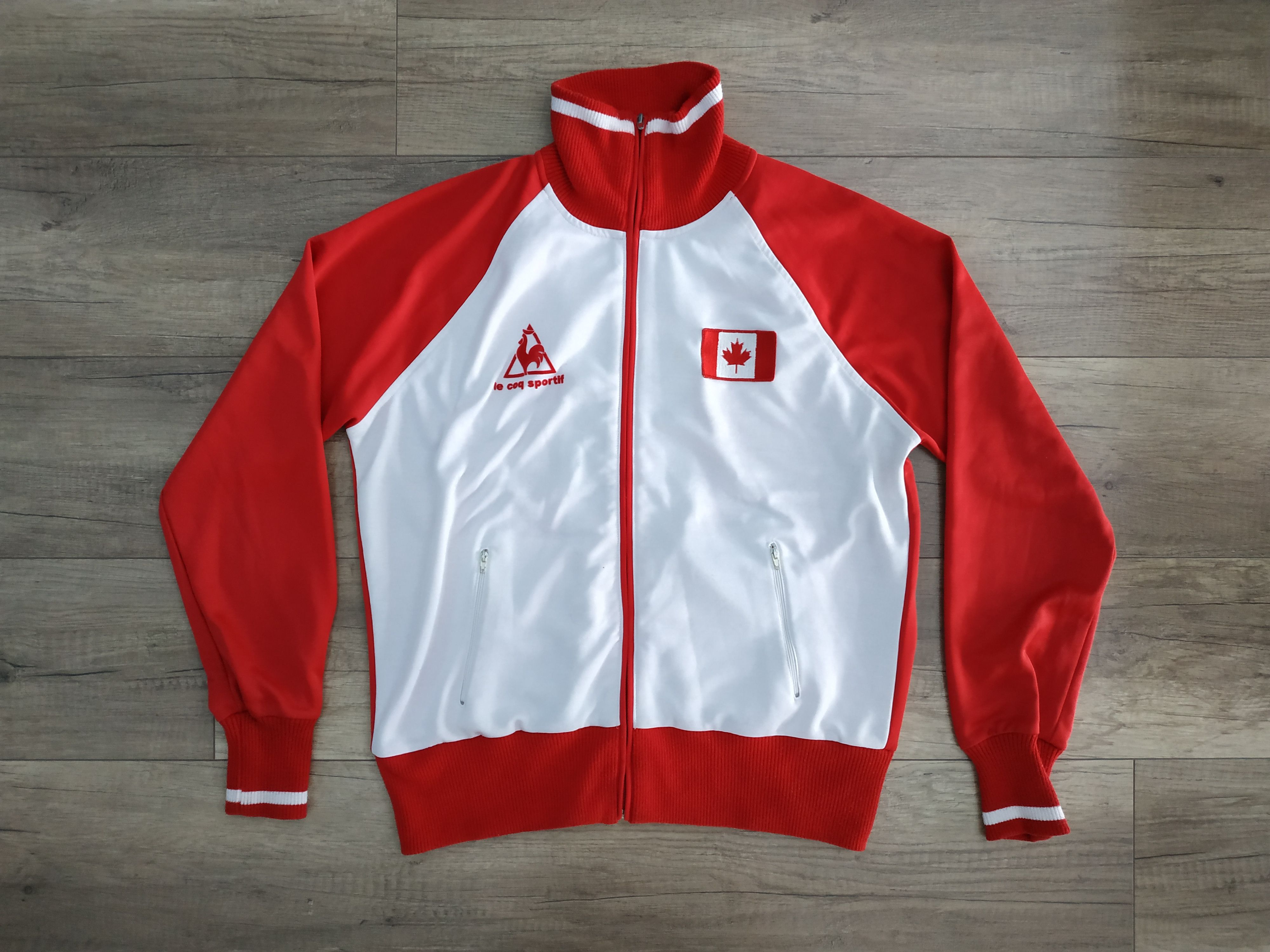Le Coq Sportif 80's Le Coq Sportif Canda Football Track Jacket Size US XL / EU 56 / 4 - 1 Thumbnail