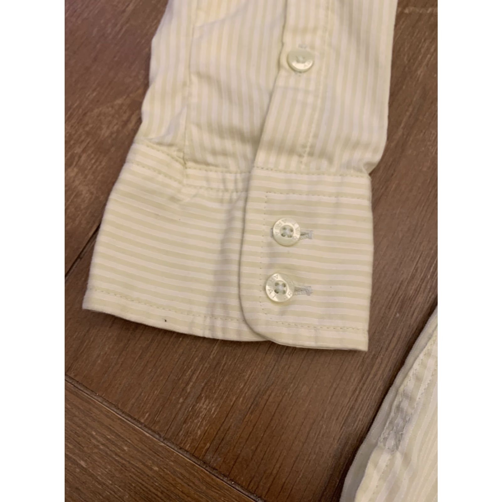 Ariat ARIAT PRO SERIES Long Sleeve Mock Neck Button-Up Dress Shirt Size 40 Yellowish Mens Size 40R - 5 Thumbnail