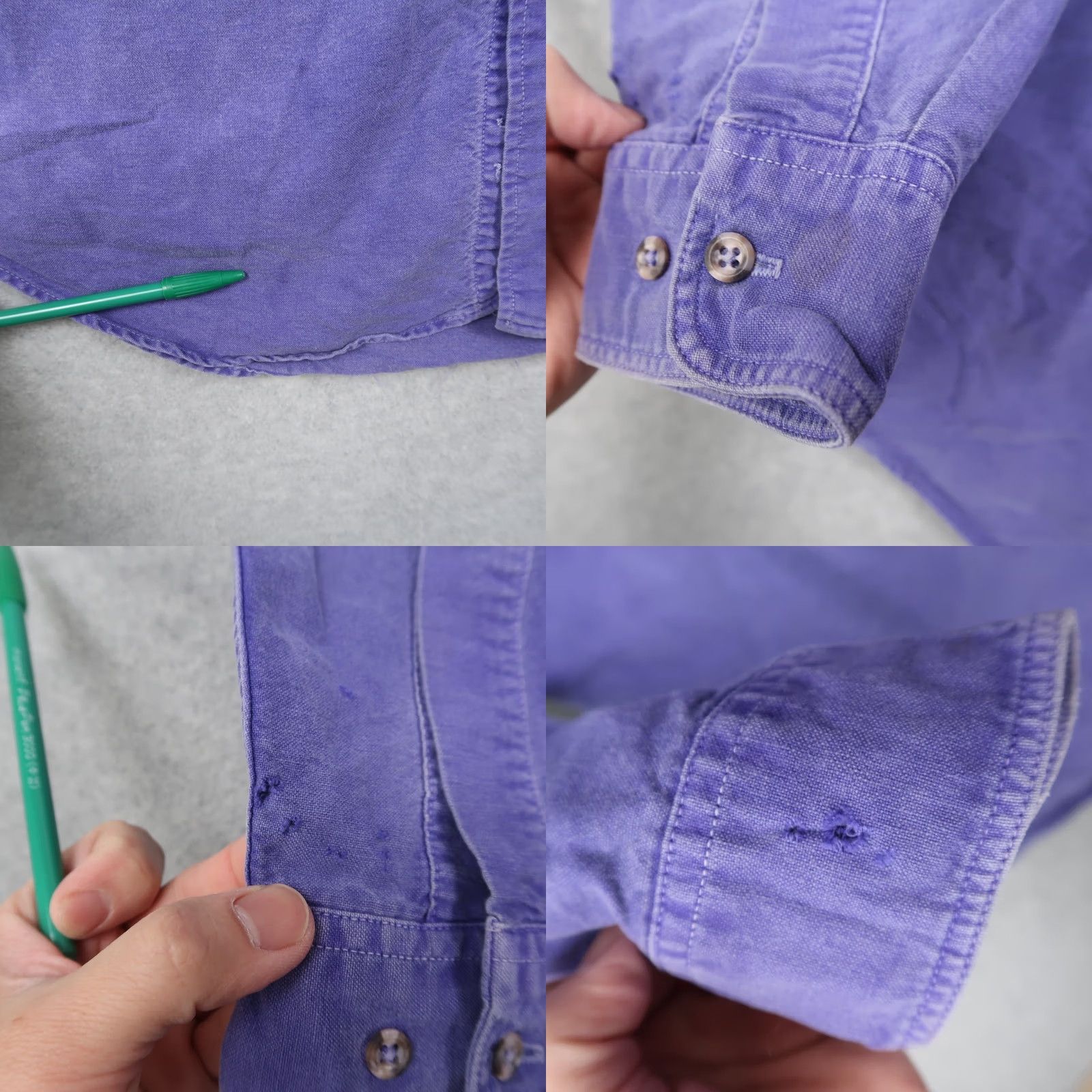 Gap VINTAGE Gap Work Shirt Men L Large Purple Cotton Long Sleeve Button-Up Size US L / EU 52-54 / 3 - 8 Thumbnail