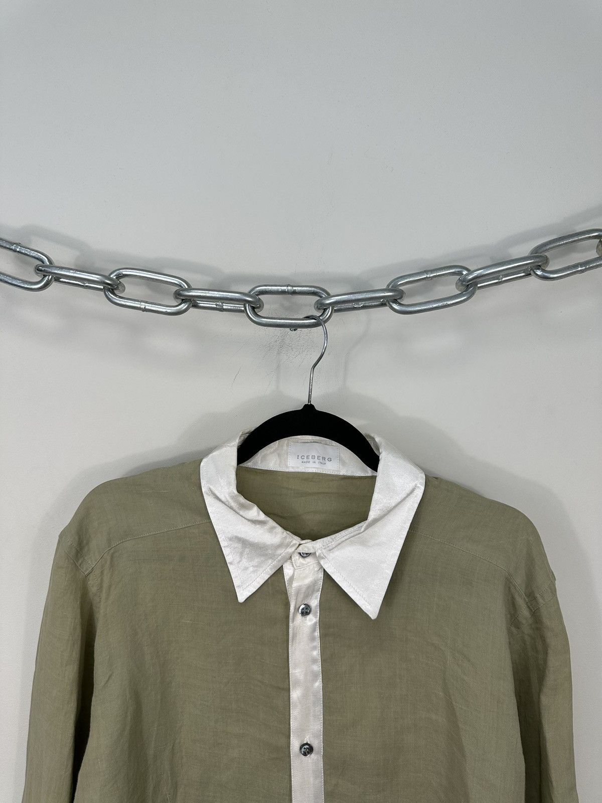Iceberg × Vintage Vintage Iceberg Classic Luxury Button Up Shirt Size US XL / EU 56 / 4 - 2 Thumbnail