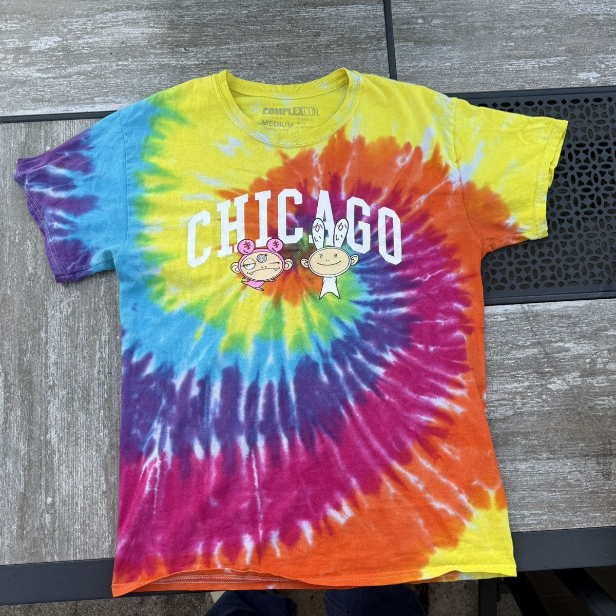 Takashi Murakami 2016 Takashi Murakami ComplexCon Tie-Dye Chicago Tee Size US M / EU 48-50 / 2 - 1 Thumbnail