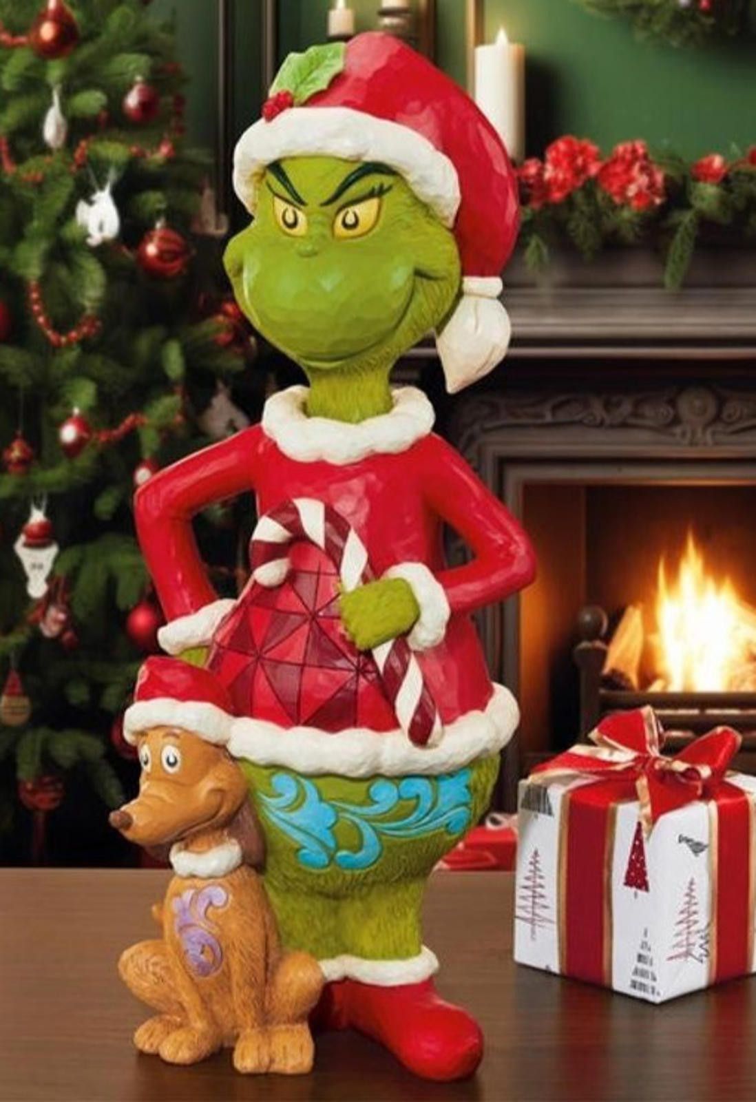 Other Jim Shore Grinch RARE Large 20” Santa Hat Max Statue NIB Size ONE SIZE - 1 Thumbnail