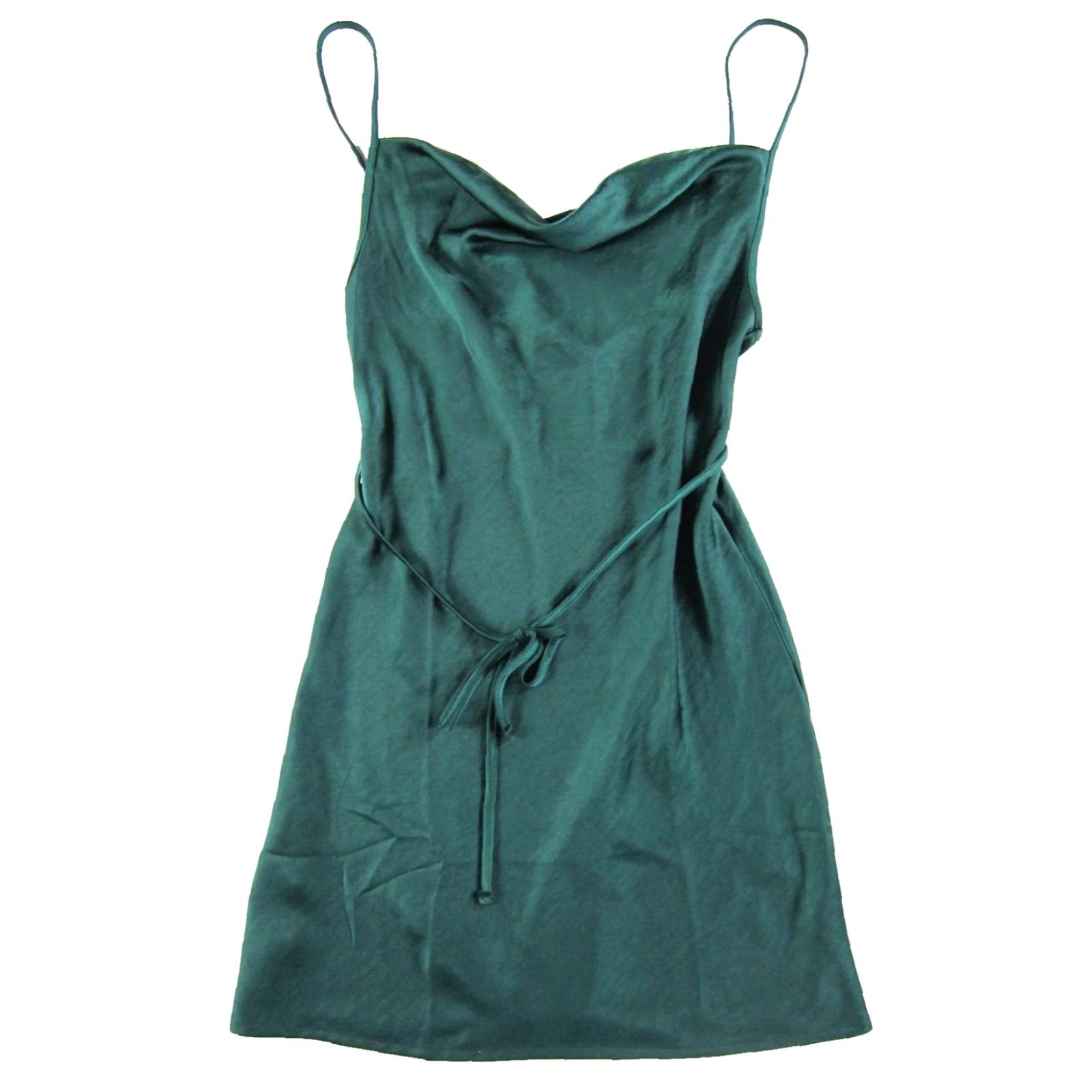 Vintage NWT Motel Paiva Forest Green Satin Party Cocktail Tank Slip Mini Dress XS Shirt Women Satin Tank Dress XS Forest Green Motel Size XS / US 0-2 / IT 36-38 - 2 Thumbnail