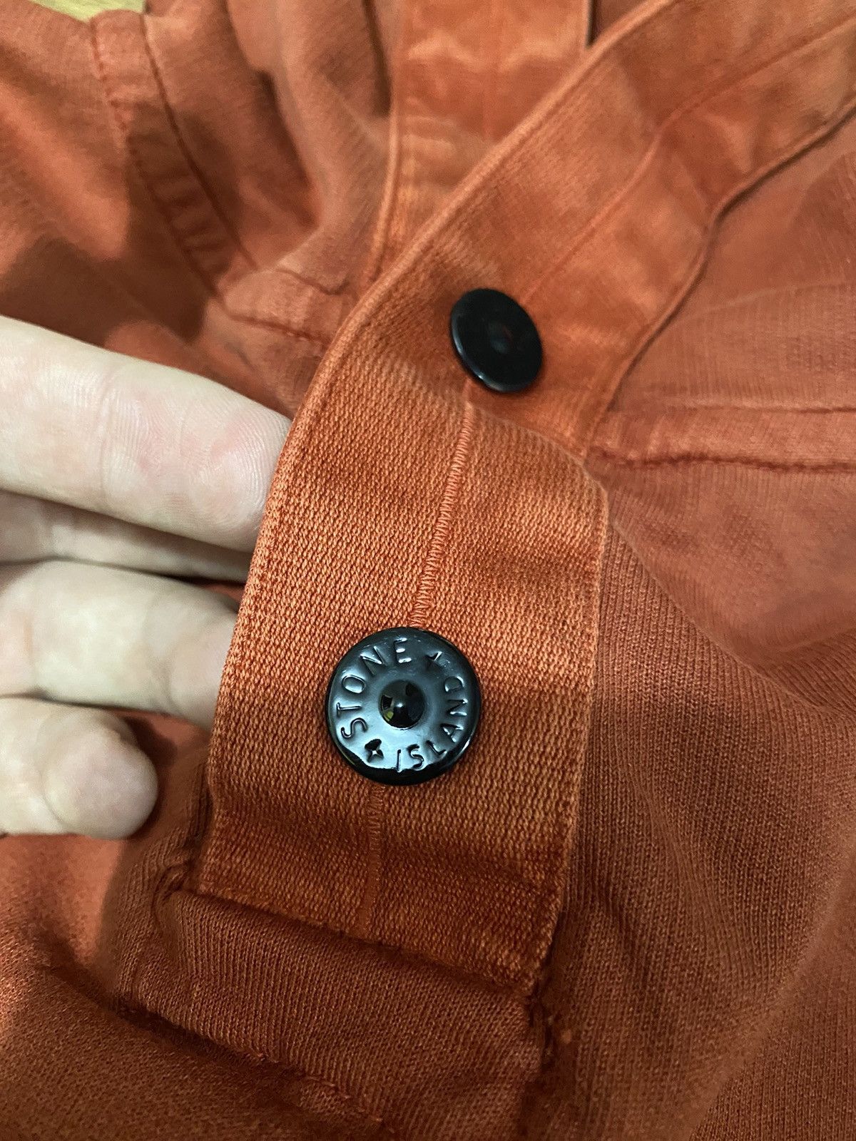 Massimo Osti Stone Island luxury rare vintage 2000 orange Hoodie Button Size US M / EU 48-50 / 2 - 12 Thumbnail
