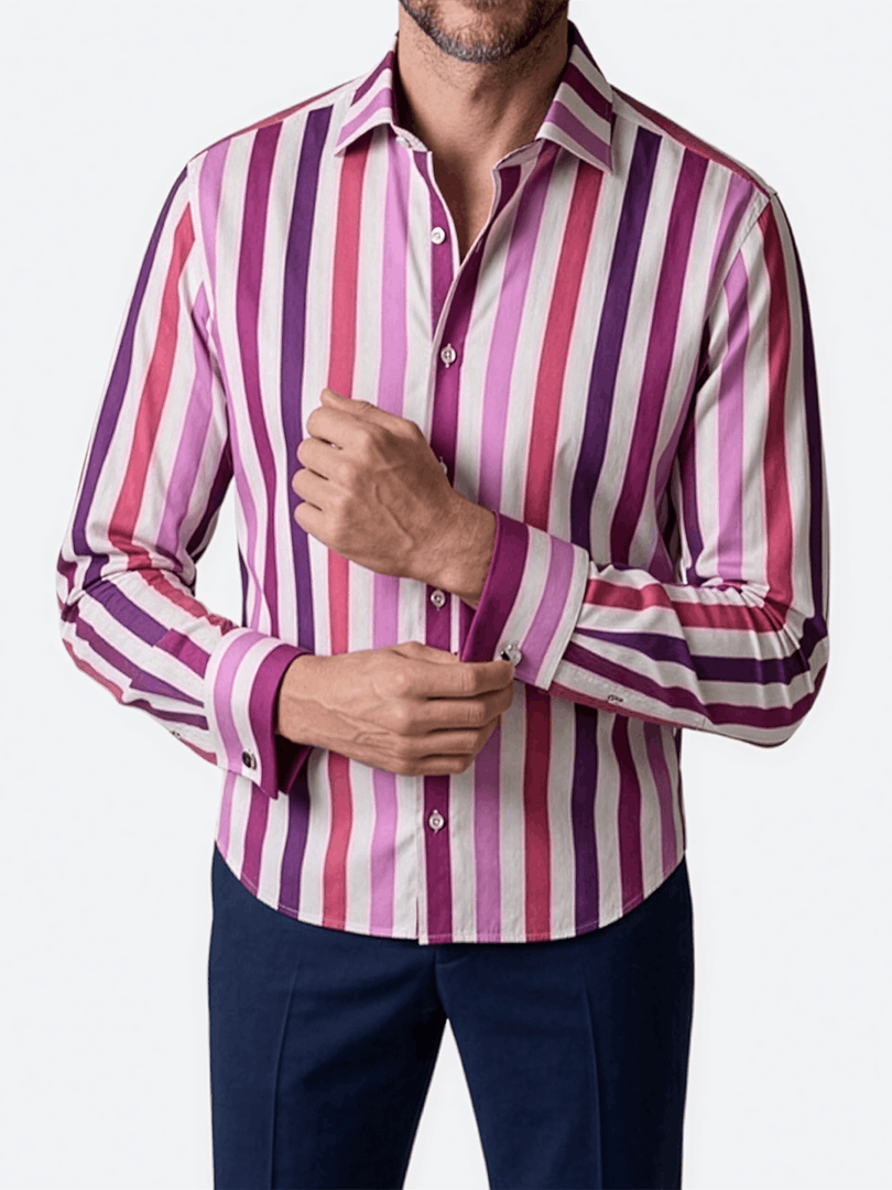 Other Duncan Quinn Thomas Mason French Cuff Shirt 15 Striped Size US L / EU 52-54 / 3 - 1 Thumbnail