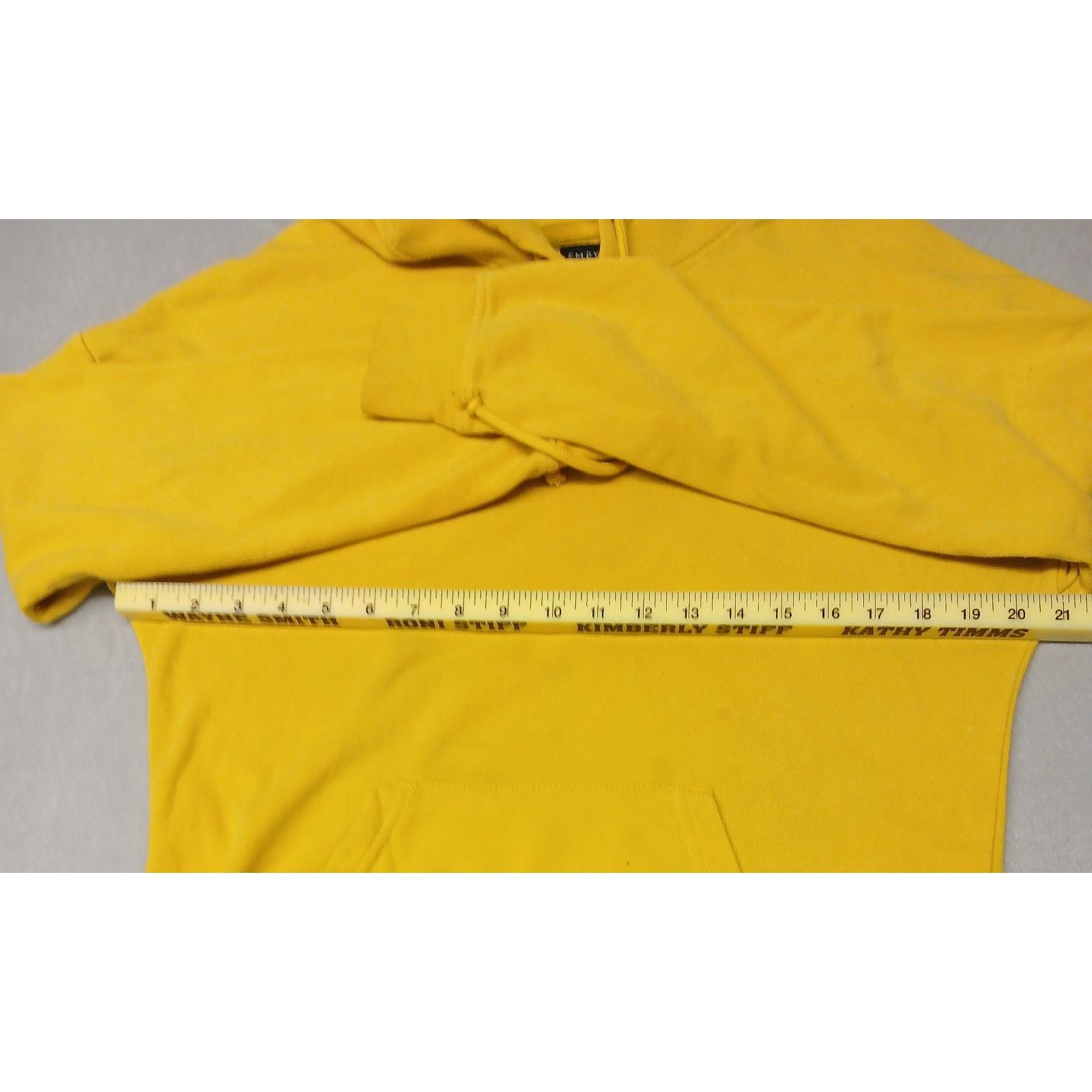 Empyre Empire (Small) Yellow Slit Pocket String Pullover Hoodie Size S / US 4 / IT 40 - 3 Thumbnail