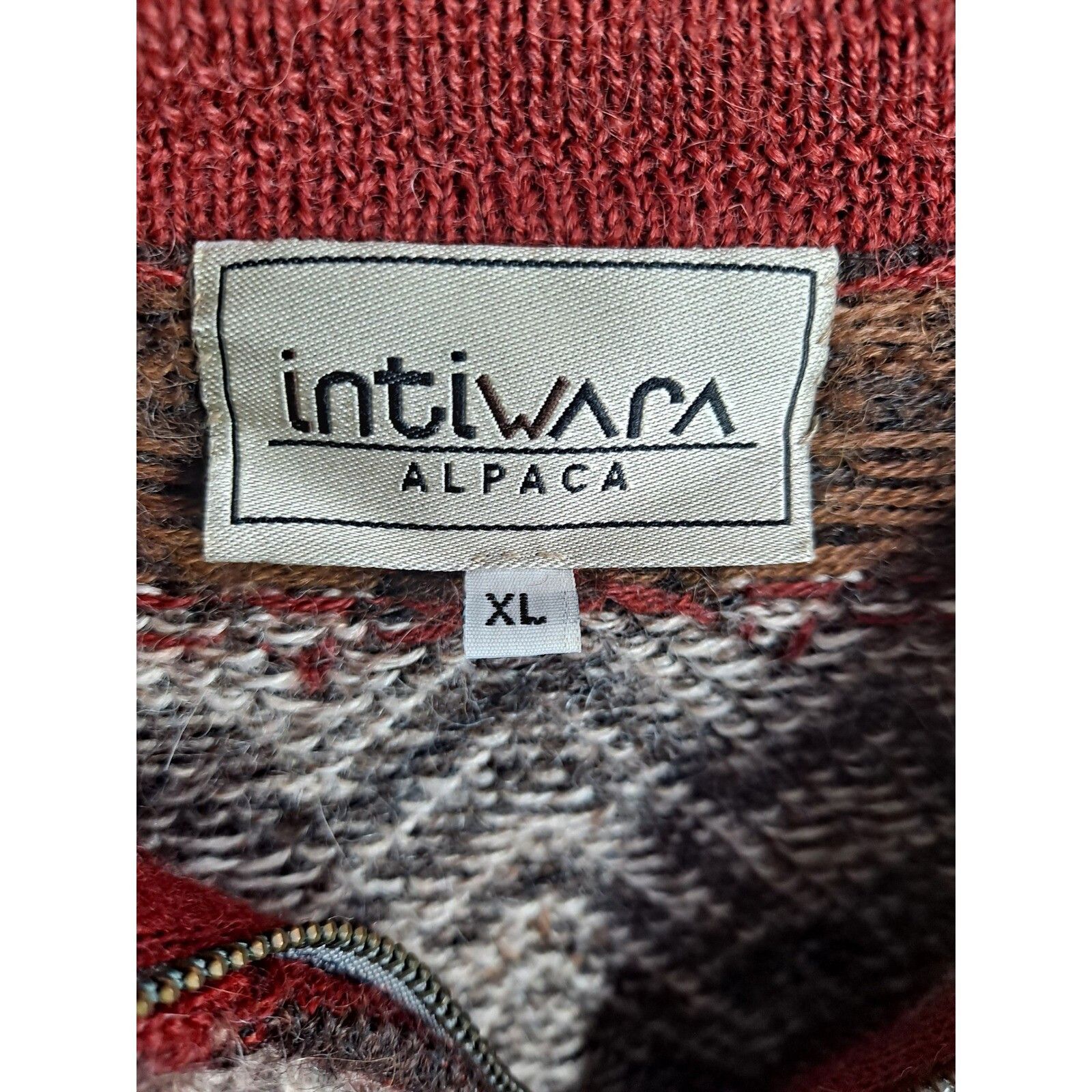 Other Intiwara Alpaca Sweater Fair Isle 1/4 Zip Pullover Knitwear Size US XL / EU 56 / 4 - 5 Thumbnail