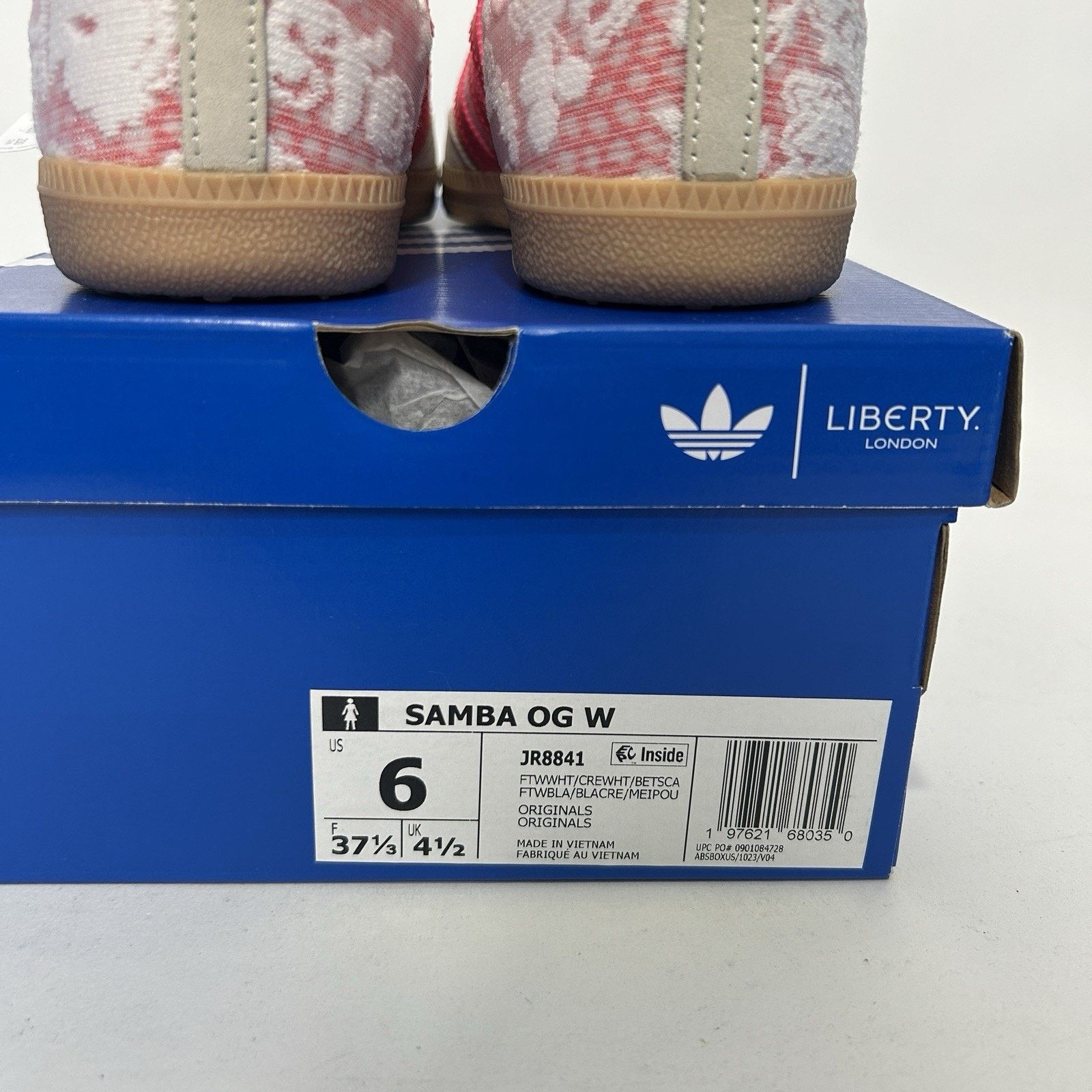 Adidas Adidas Samba OG X Liberty London - “Better Scarlet” JR8841 Size US 6 / IT 36 - 5 Thumbnail