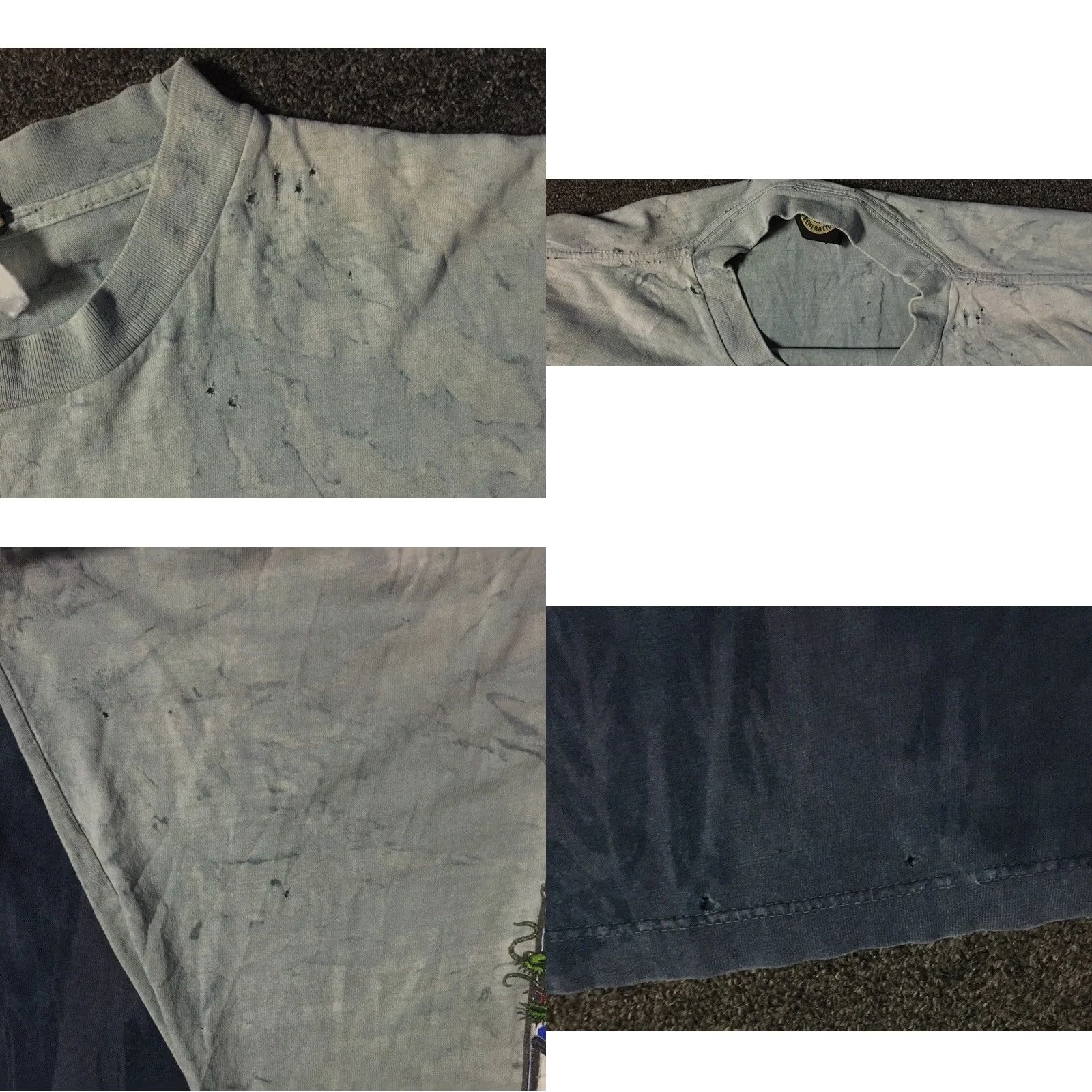 Vintage VINTAGE Motorcycle Dragon Thrashed Faded AOP Shirt XL Grunge Skate Surf Flame Fire Jnco 90s Y2K Mens Size US XL / EU 56 / 4 - 9 Thumbnail