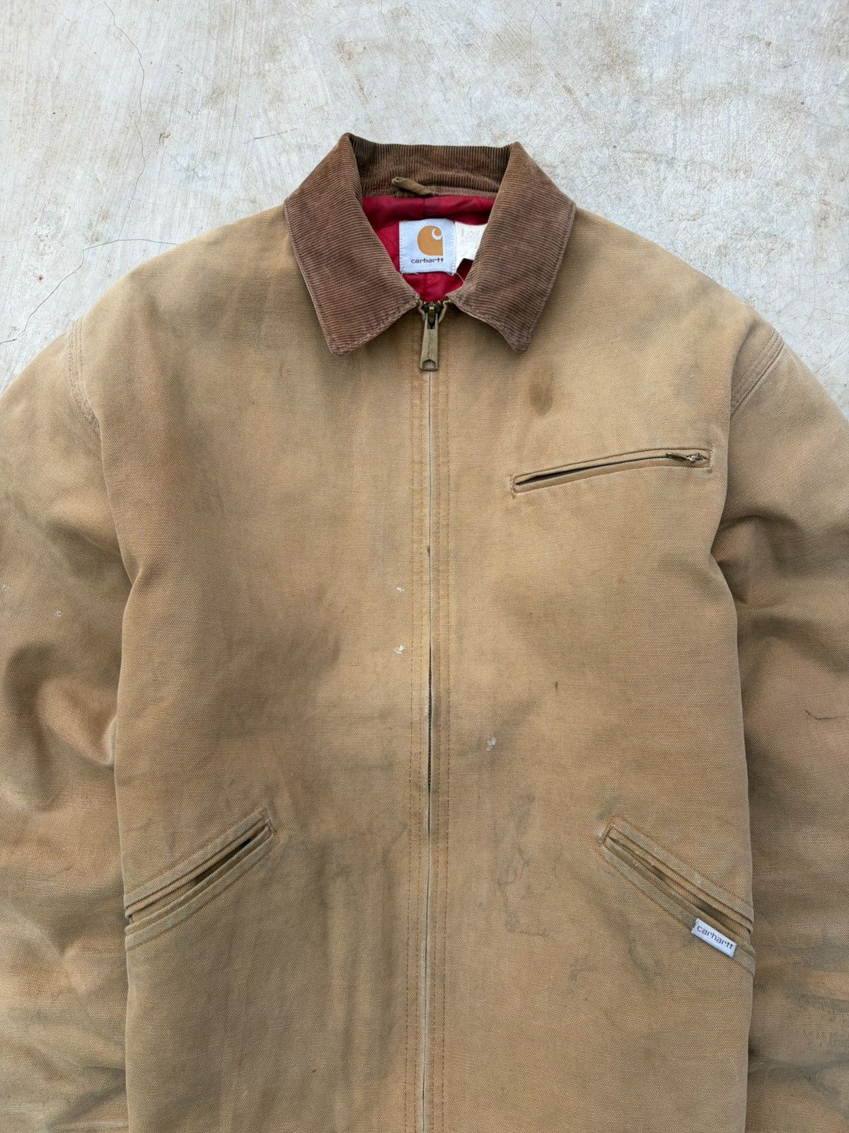 Carhartt Vintage 1993 Sunfaded Carhartt Quilted Detroit Jacket 6QLJT Size US M / EU 48-50 / 2 - 2 Thumbnail