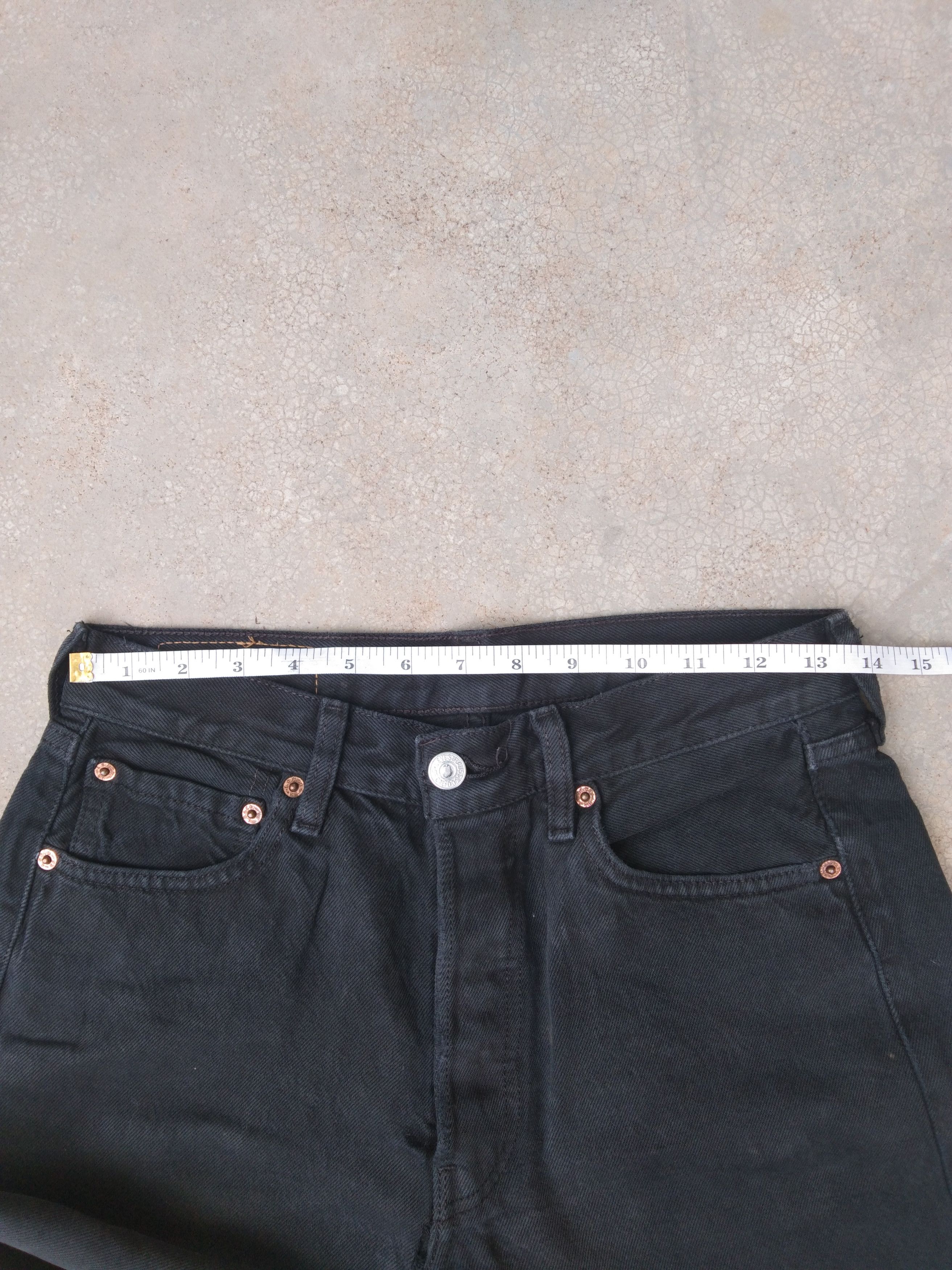 Levi's Vintage Levi's 501 Black Distressed Jeans 27x28 Size US 27 - 6 Thumbnail