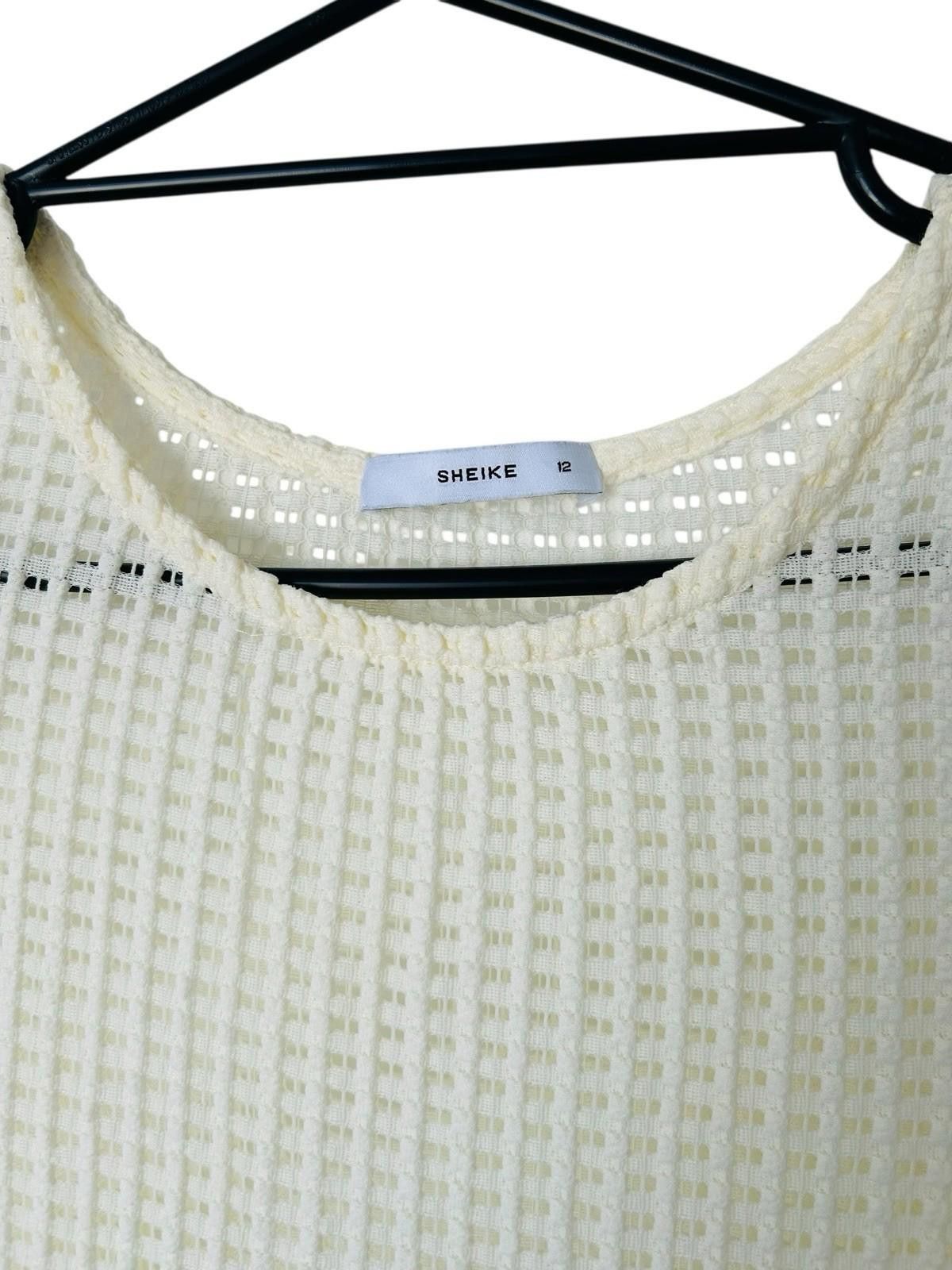 Other Sheike White Open Knit Crochet Dress Sz 12 AU/UK EUR 44 US 8 Size M / US 6-8 / IT 42-44 - 8 Thumbnail