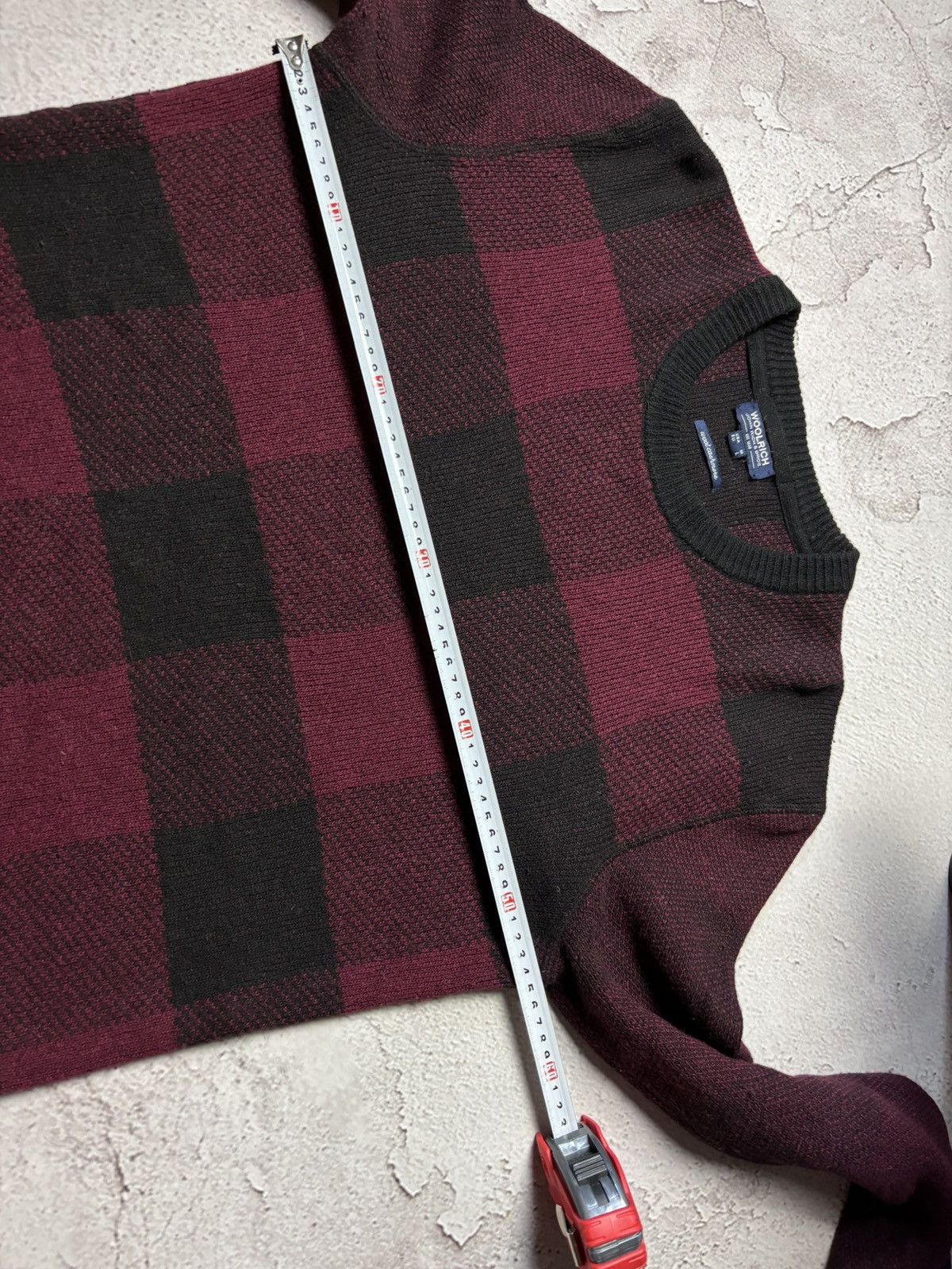Woolrich Woolen Mills Woolrich Men’s Checked Crewneck Sweater – US M Size US L / EU 52-54 / 3 - 11 Thumbnail