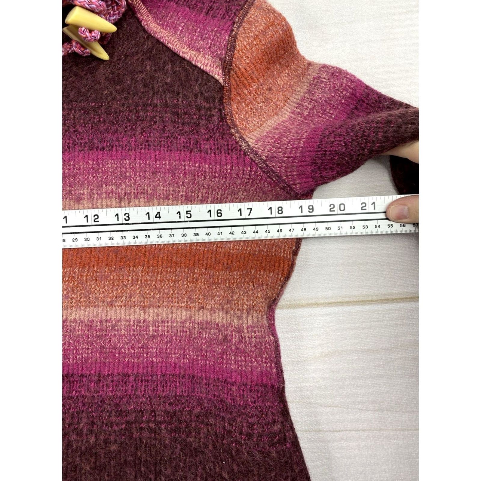 Prana prAna Sweater Womens L Pink Wool Blend Caitlyn Tunic Hoodie Ombre Boho Hippie Shirt Size L / US 10 / IT 46 - 8 Thumbnail