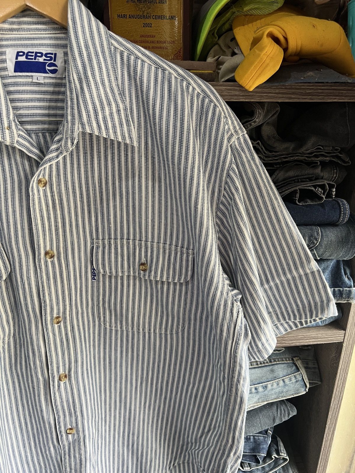 Pepsi 🔥Pepsi Double Pockets Button Up Shirt Size US L / EU 52-54 / 3 - 6 Thumbnail