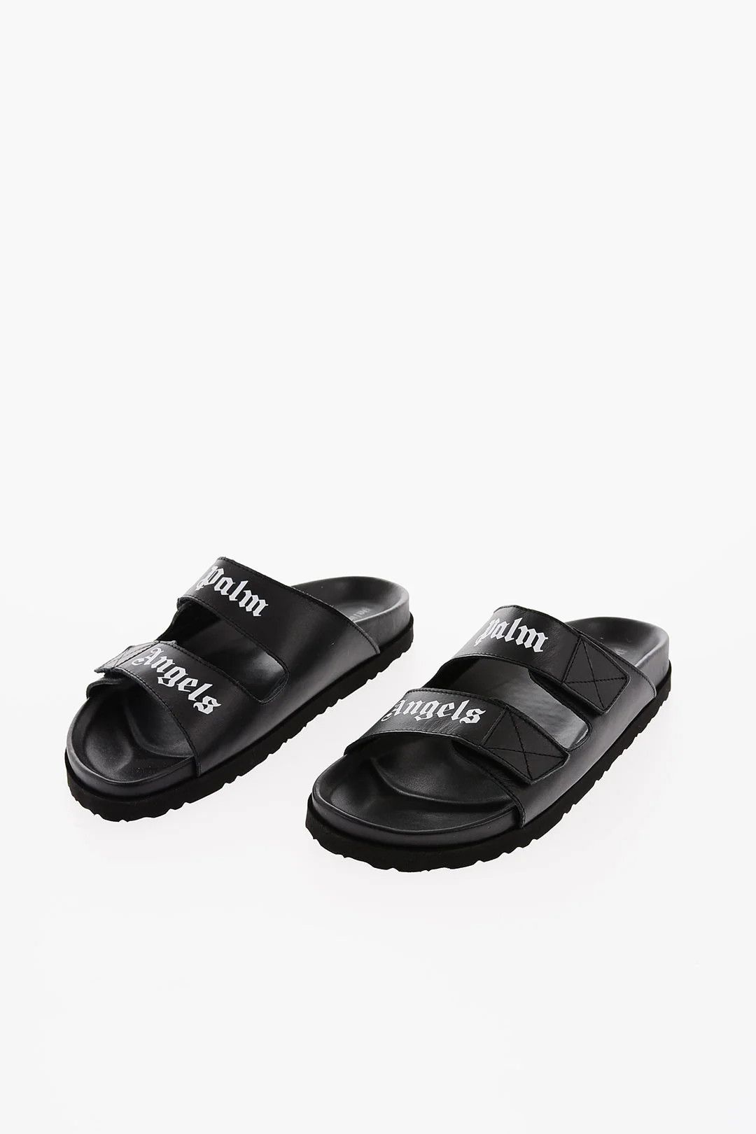 Palm Angels og1mm0326 Leather Sliders in Black Size US 5 / IT 35 - 2 Thumbnail