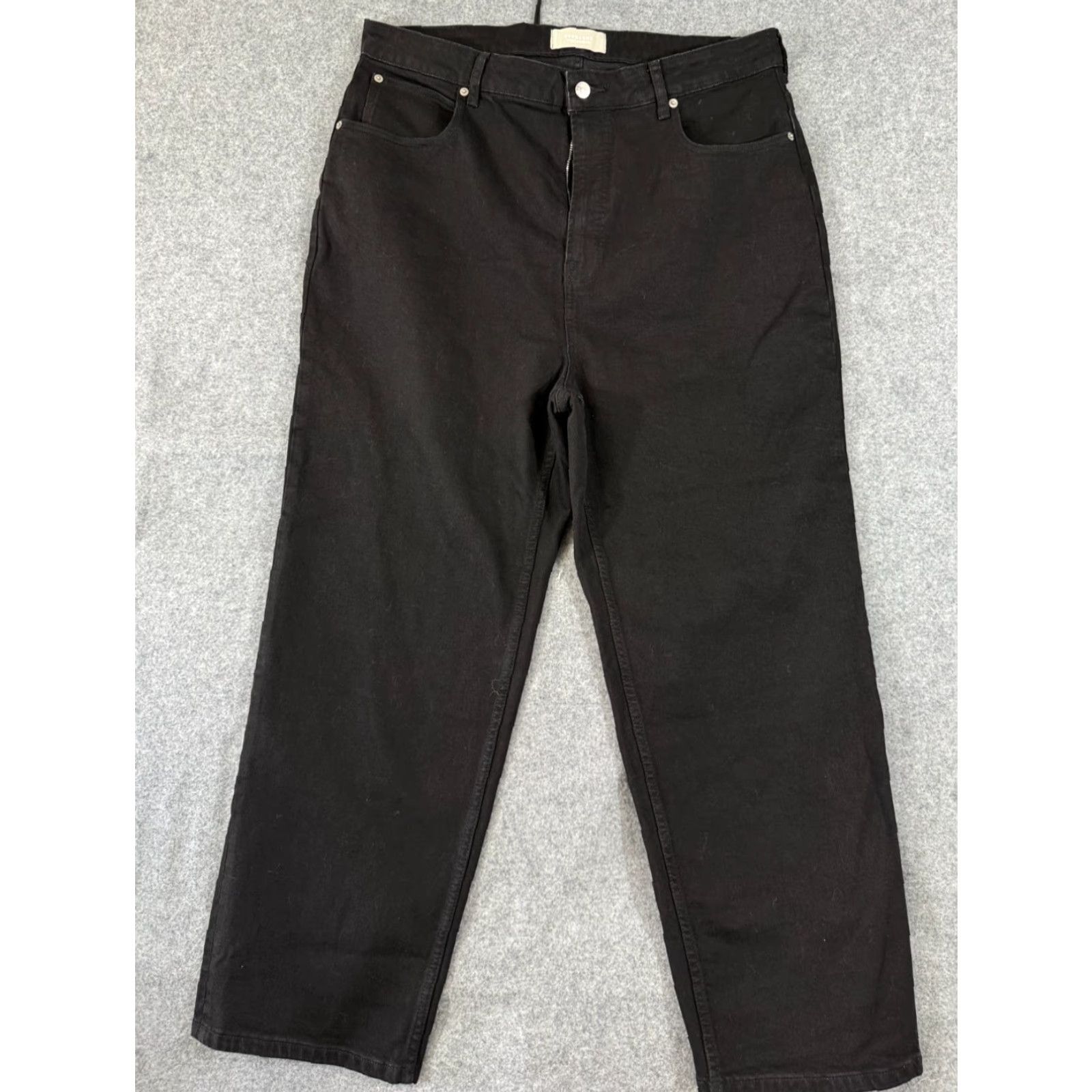 Everlane Everlane Jeans Womens 34R Black Denim Cotton Curvy High Waist Straight Leg Jeans Mens Womens Girls Size 24" / US 00 / IT 34 - 2 Thumbnail