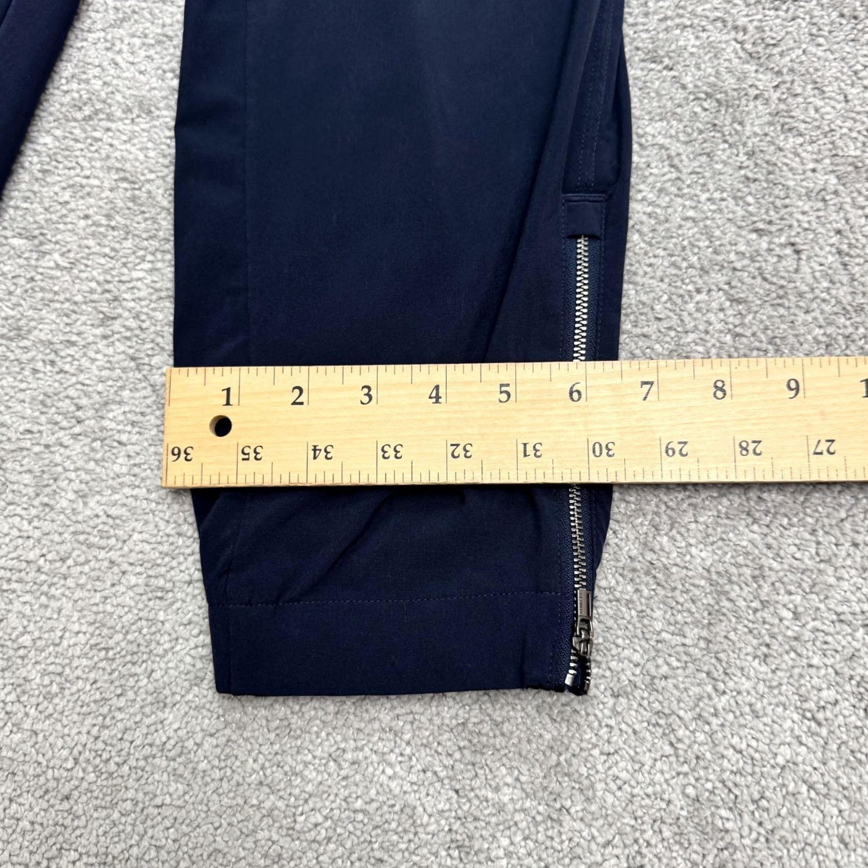 Athleta VINTAGE Athleta Ankle Zip Jogger Pants Womens 0 Navy Blue Lightweight Stretch Activewear Size 25" / US 0 / IT 36 - 7 Thumbnail