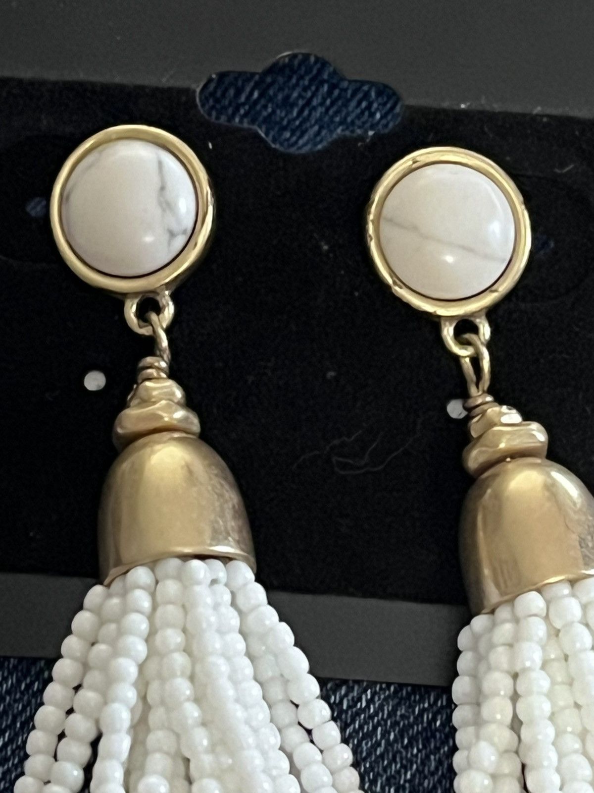 Other Stella & Dot Beaded Tassel earrings with howlite bohemian Size ONE SIZE - 2 Thumbnail