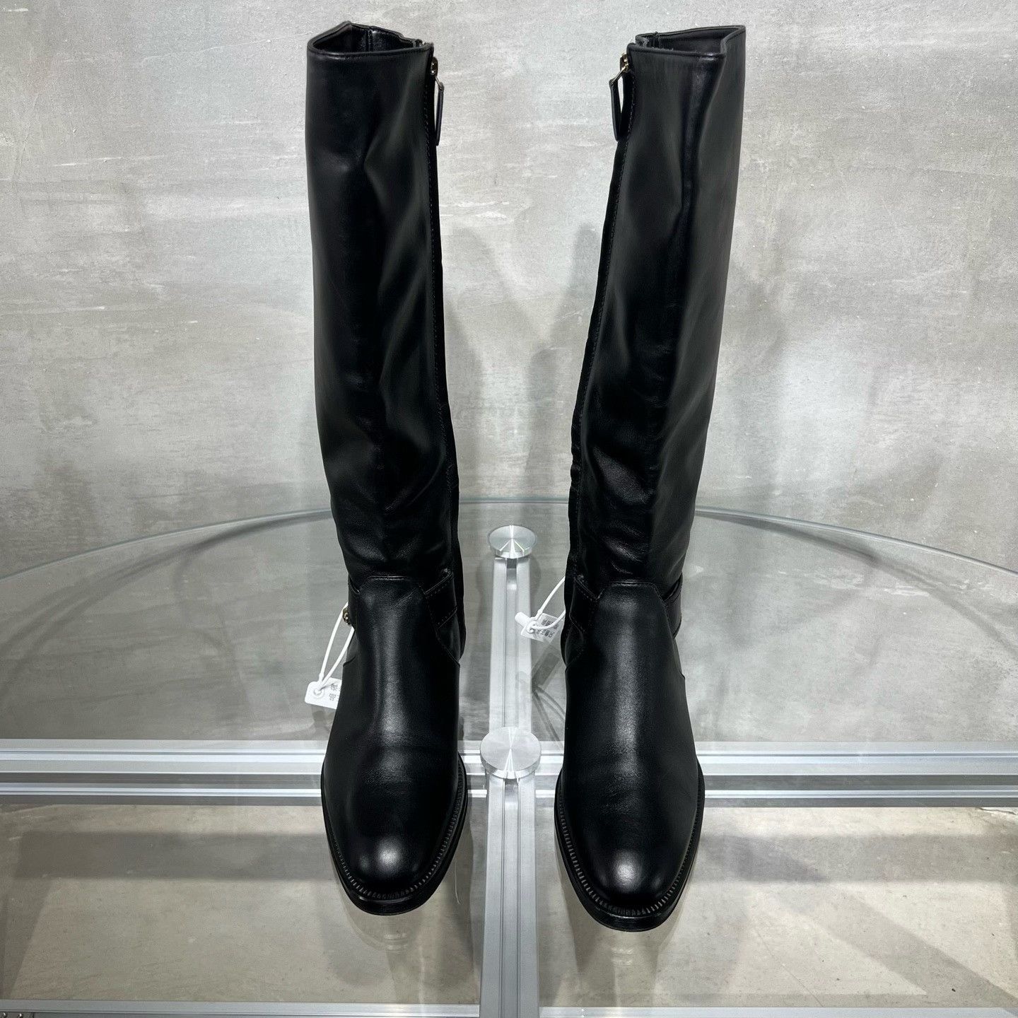 Chanel Chanel Black Gold Double C Riding Boots Size US 4 / IT 34 - 1 Thumbnail