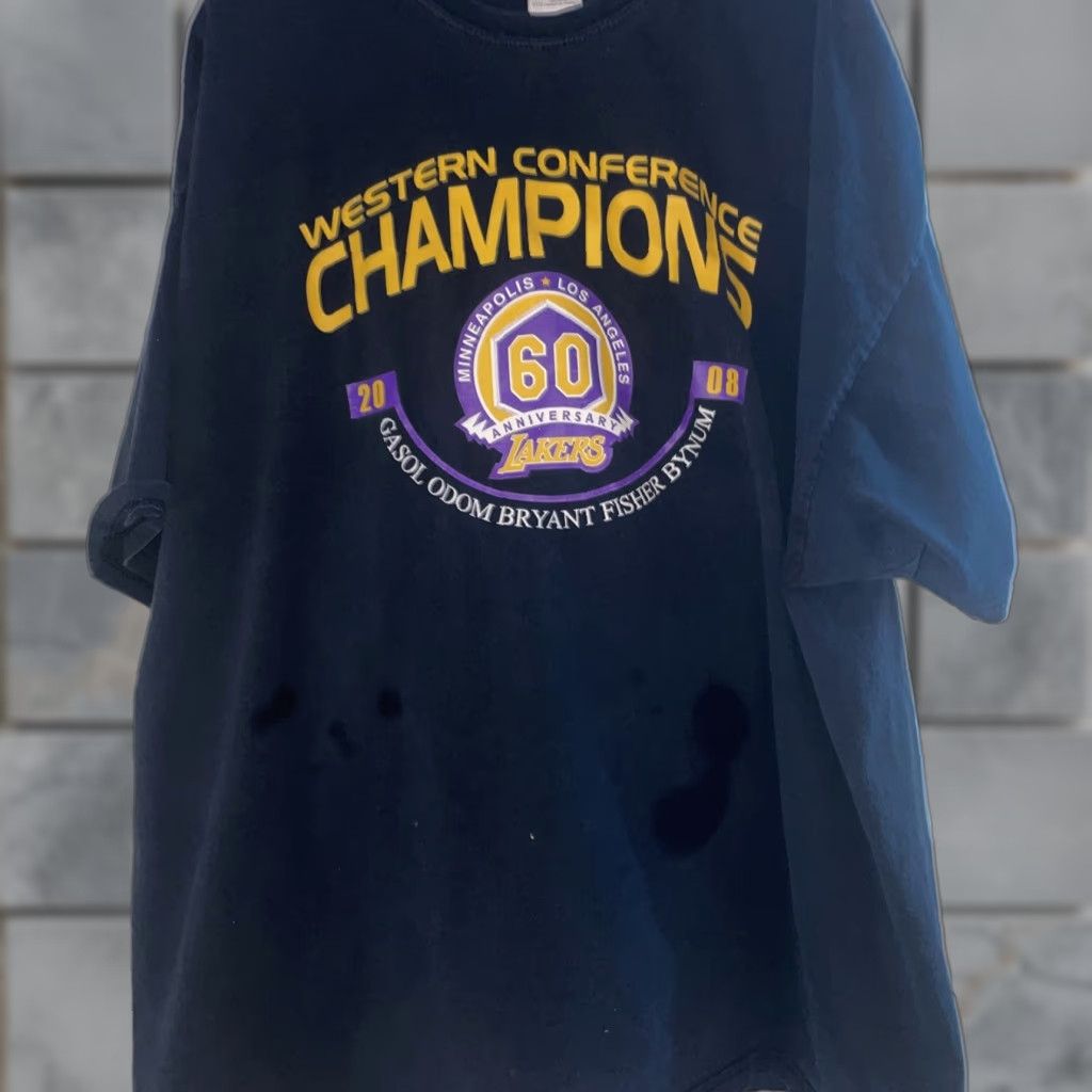 Champion VINTAGE Los Angeles Lakers Western Conference Champions 3XL T-Shirt Men Black Got MVP? Size US XXL / EU 58 / 5 - 1 Thumbnail