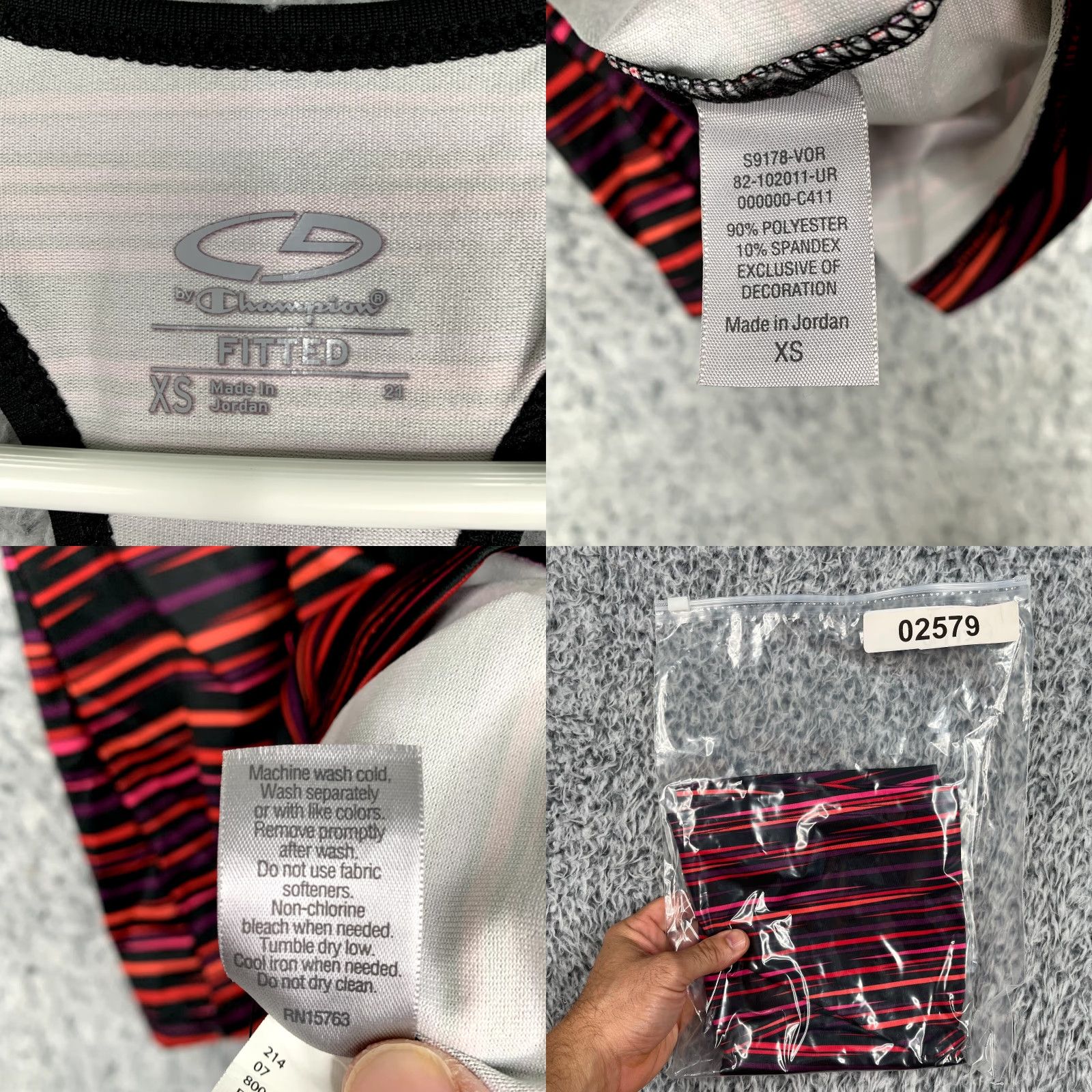 Champion Champion Tank Top Shirt Womens XS Multicolor Striped Fitted Workout Athleisure Size XS / US 0-2 / IT 36-38 - 8 Thumbnail
